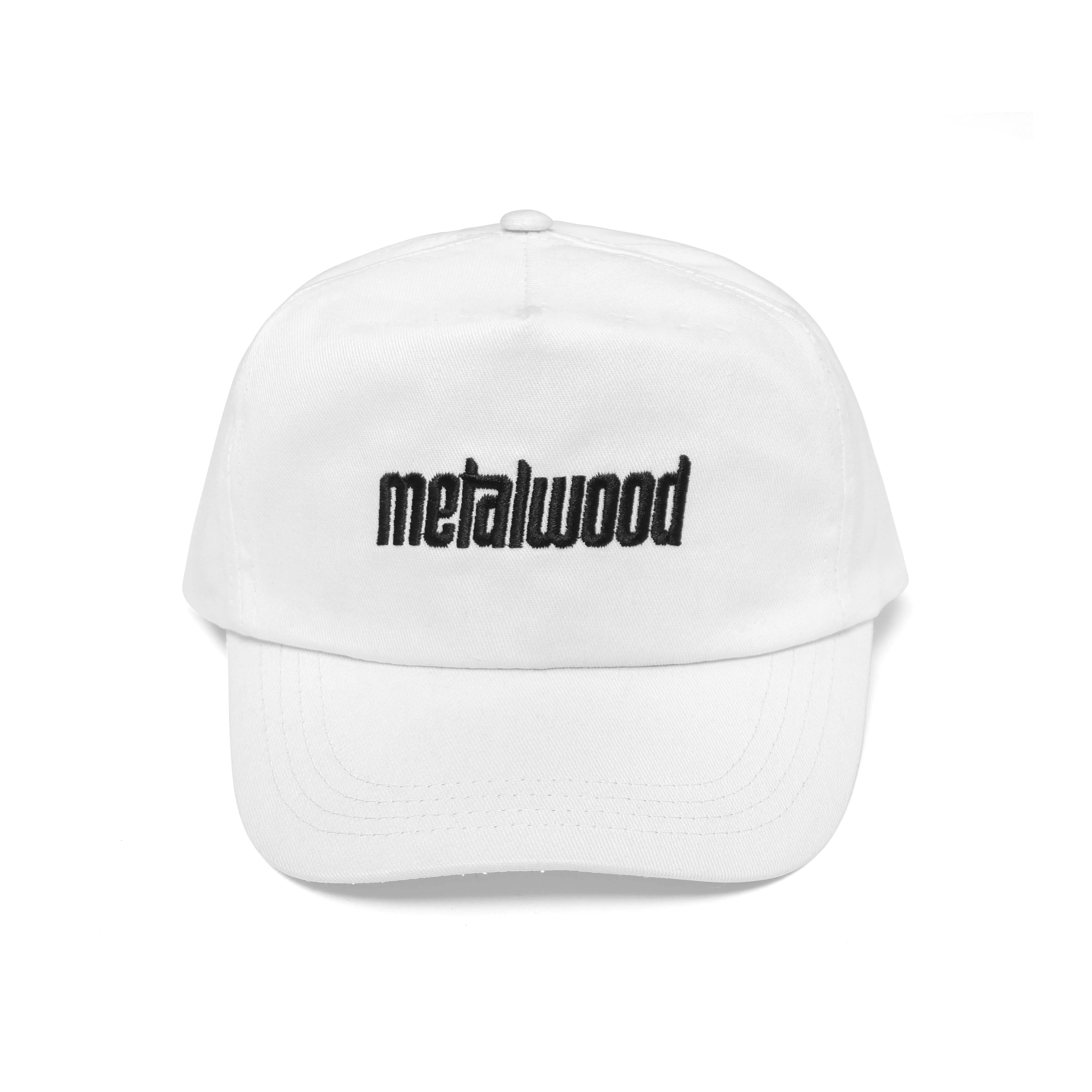 Metal Logo 5-Panel Hat | White