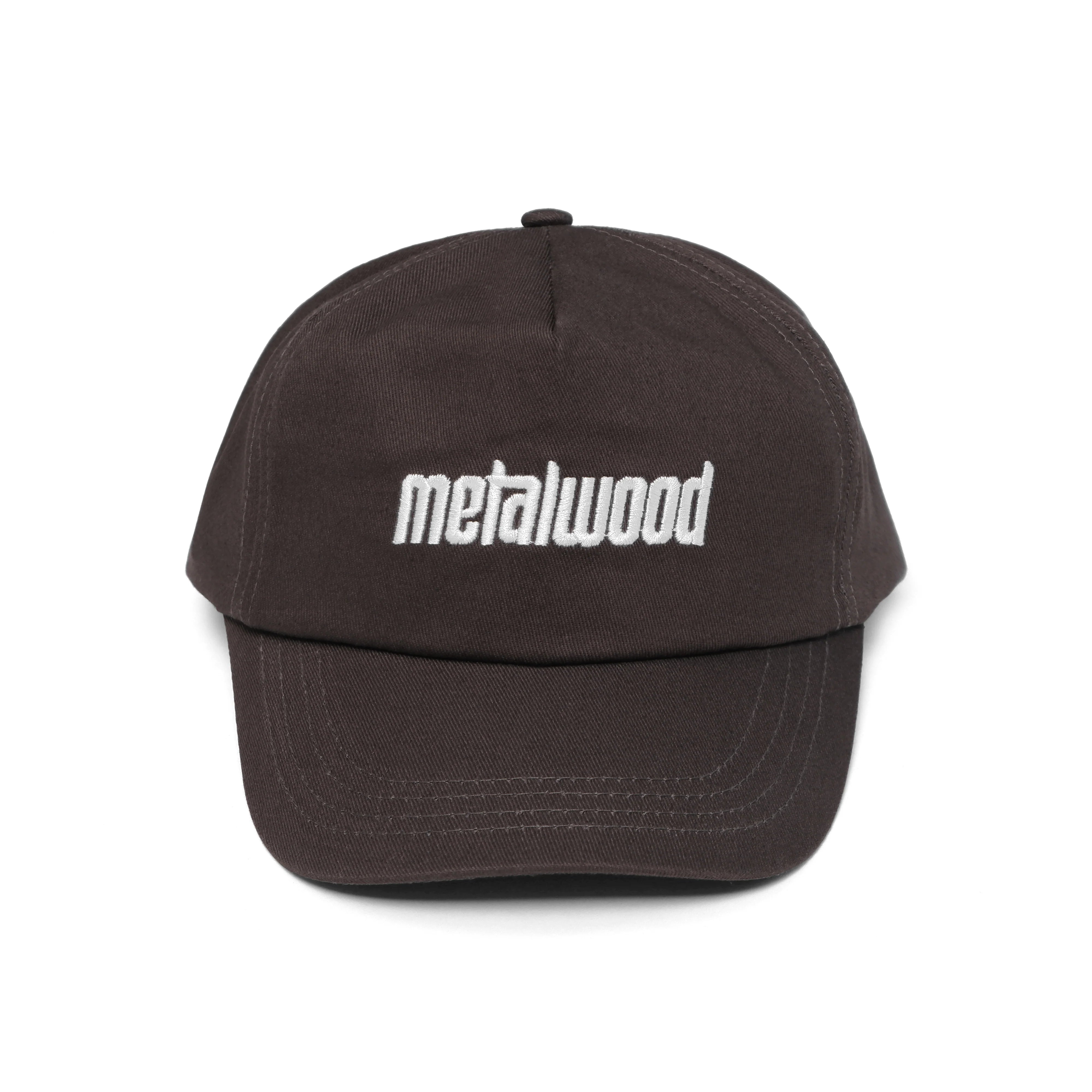 Metal Logo 5-Panel Hat | Brown