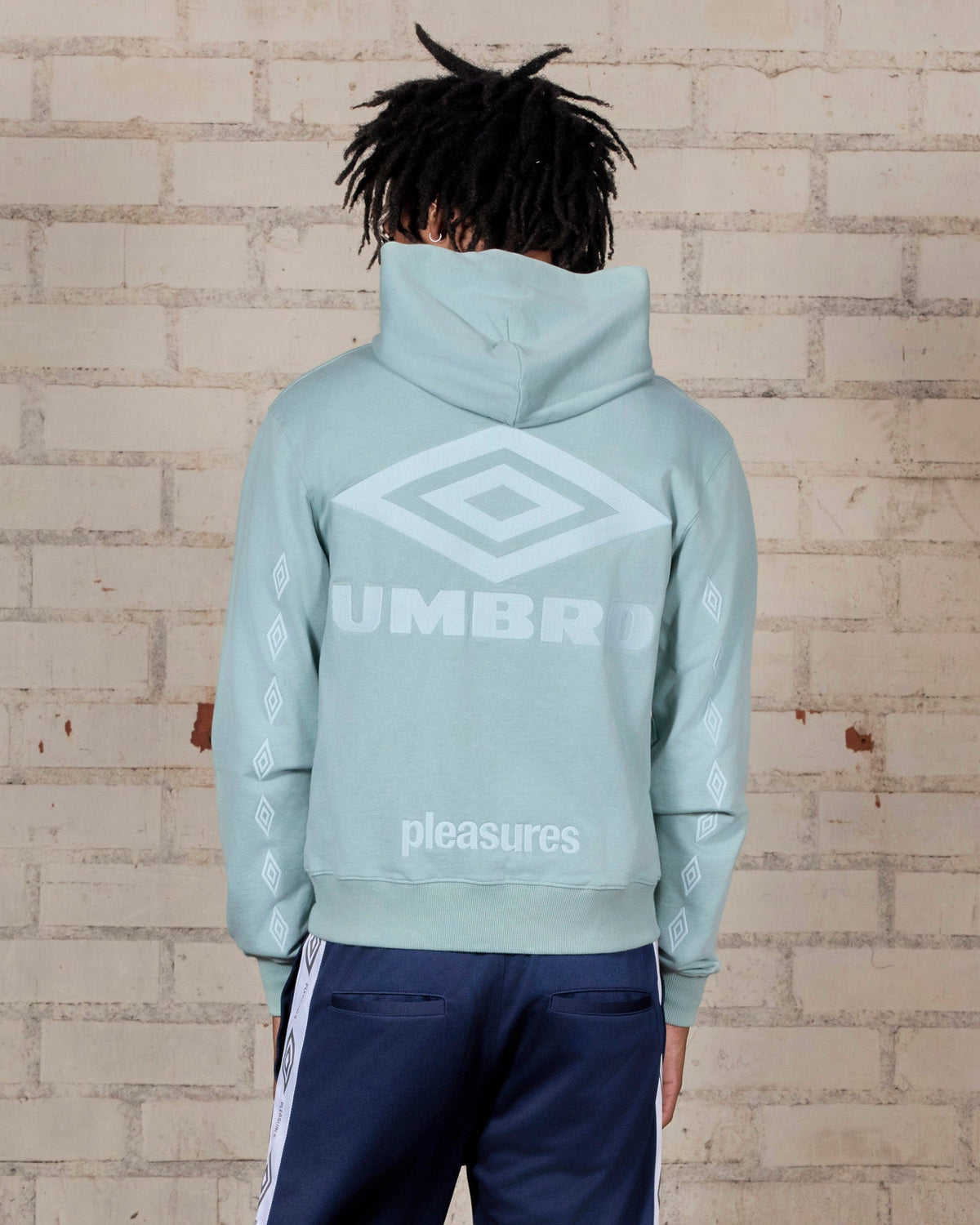 Umbro X Pleasures Diamonds Zip Fitted Hoodie | Sage