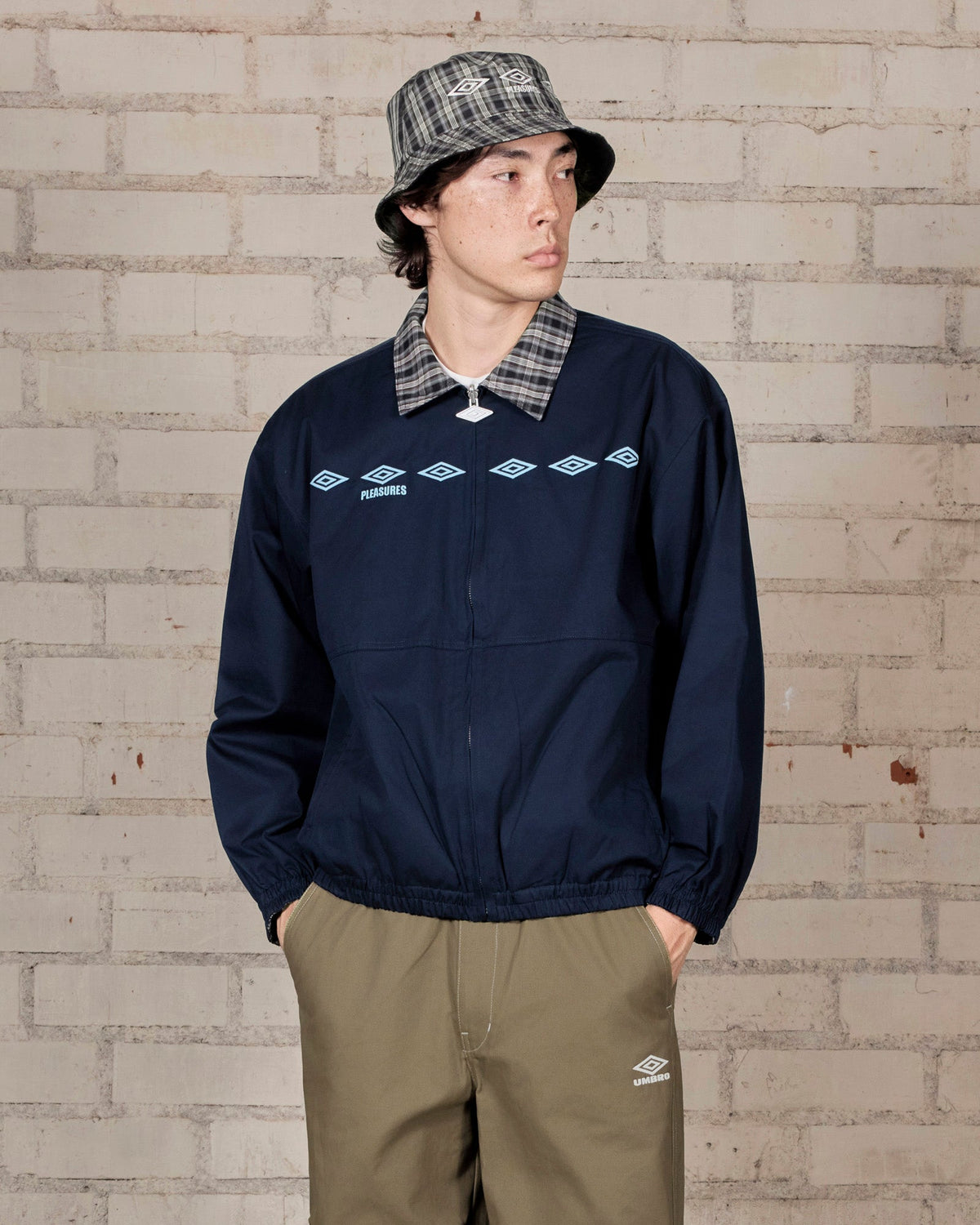 Umbro X Pleasures Diamonds Reversible Blouson Jacket | Navy