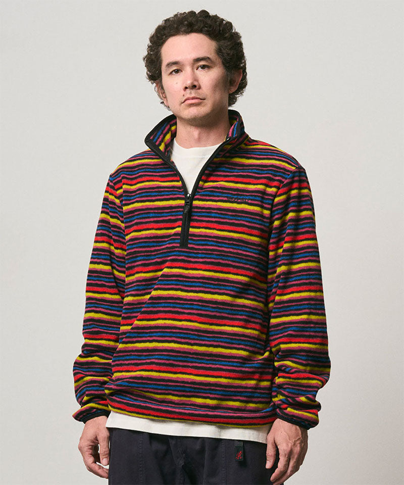 Thermal Fleece Pullover | Multi-stripe
