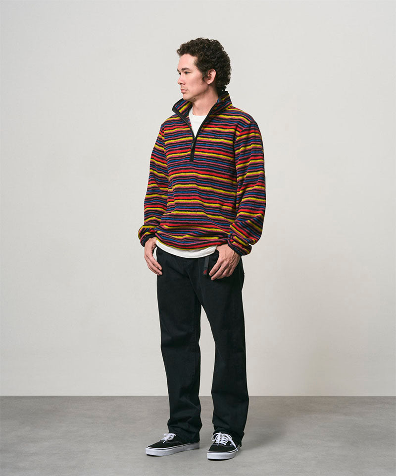 Thermal Fleece Pullover | Multi-stripe