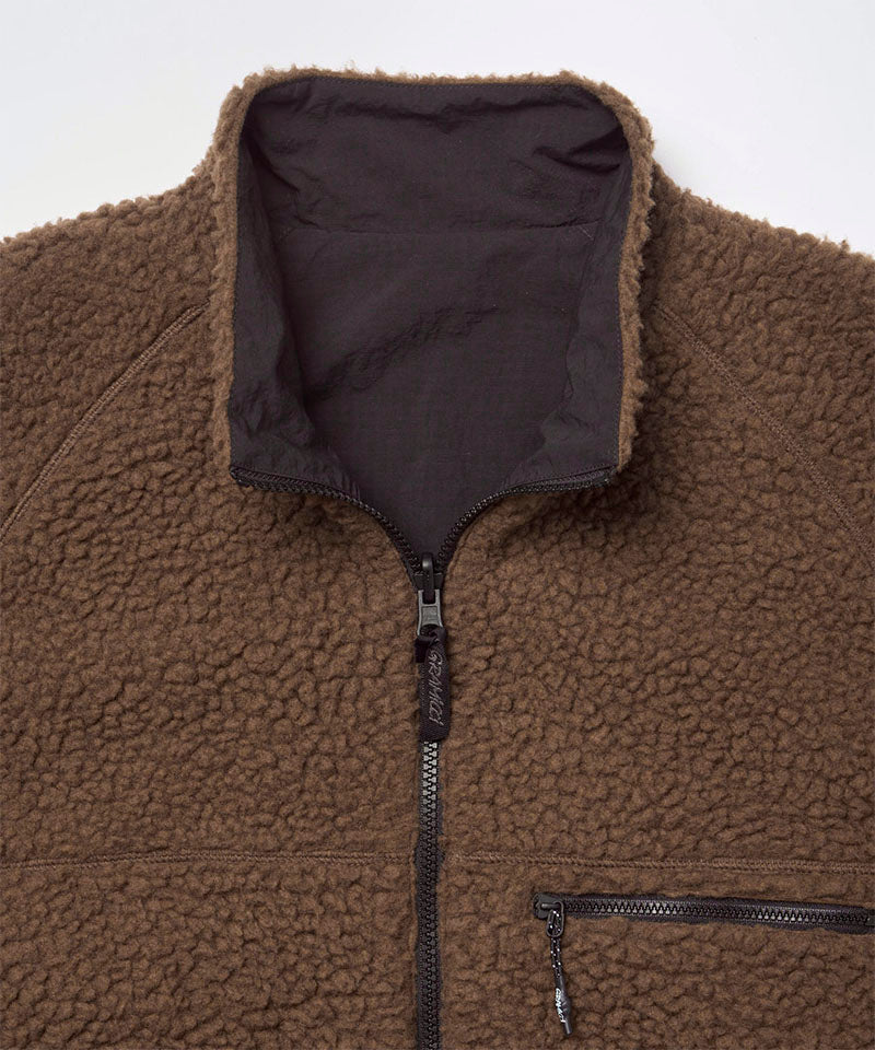 Reversible Sherpa Jacket | Dark Brown/Black