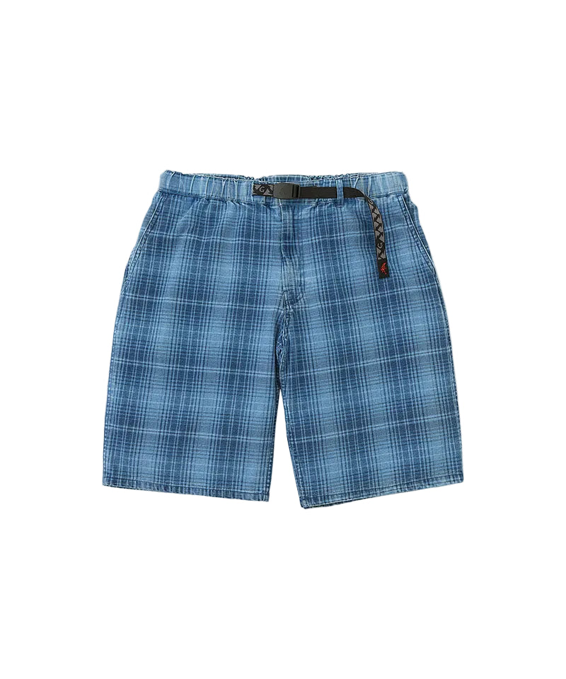 Lagoon Short Denim Plaid | Indigo Checkered Plaid