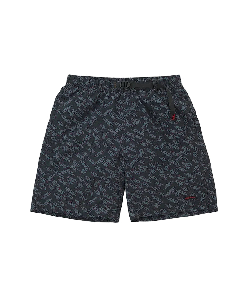 Nylon Packable G-short | Navy Leaf