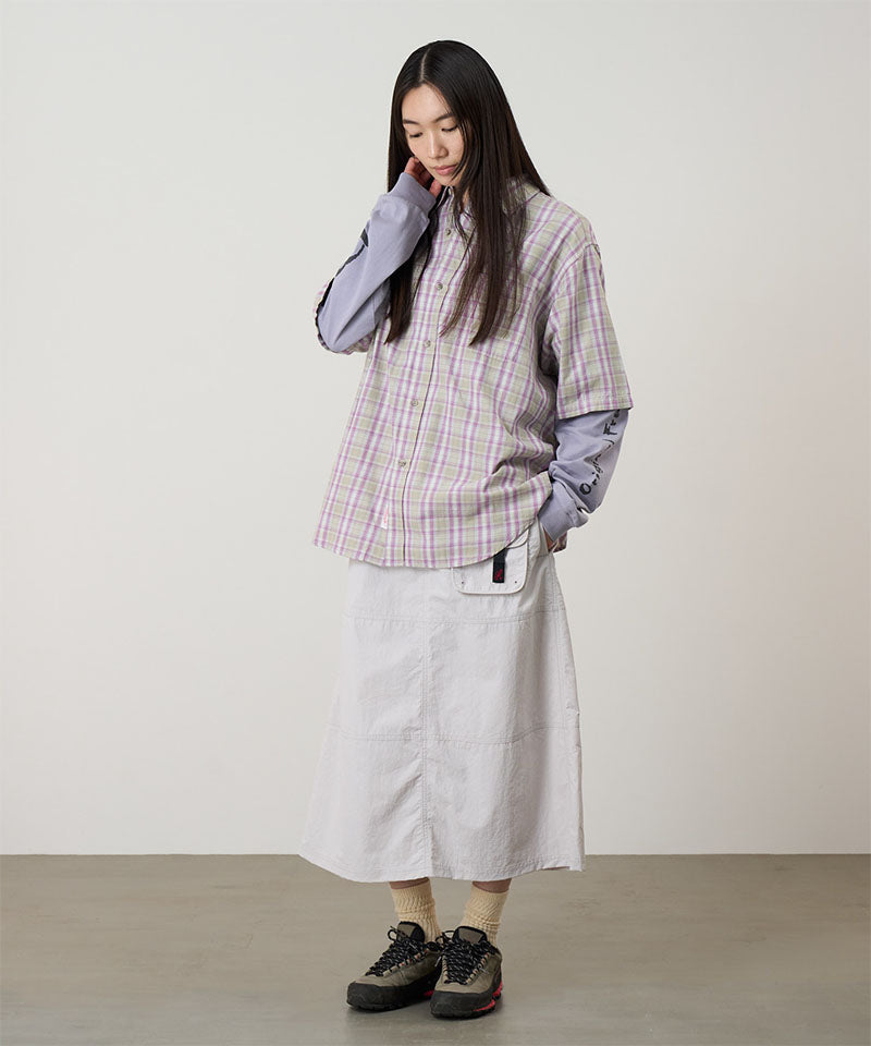 Nylon Utility Skirt | Ecru