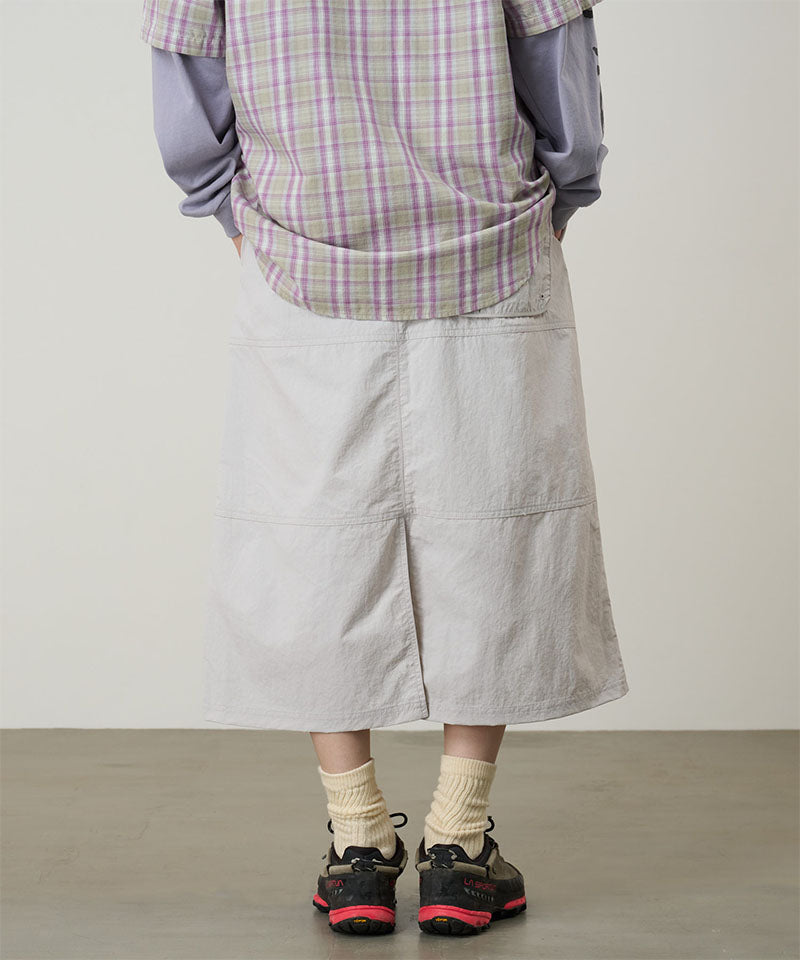 Nylon Utility Skirt | Ecru