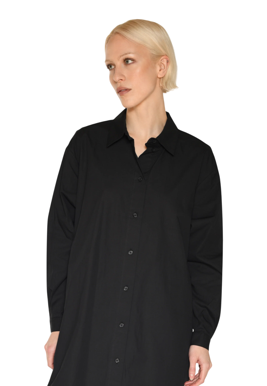 Hannah Shirt-Dress | Black
