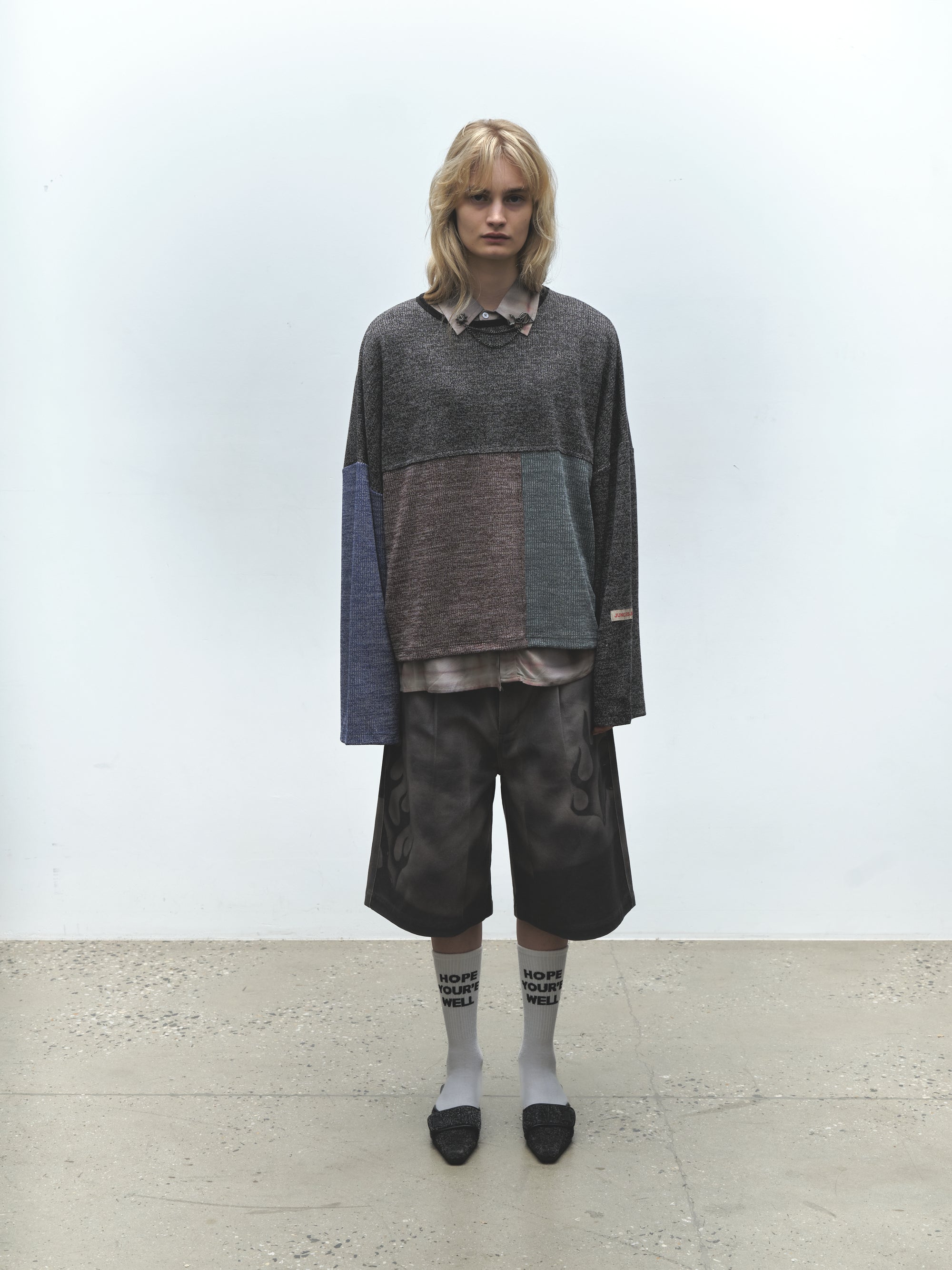 Paneled Speckle Knit | Multi