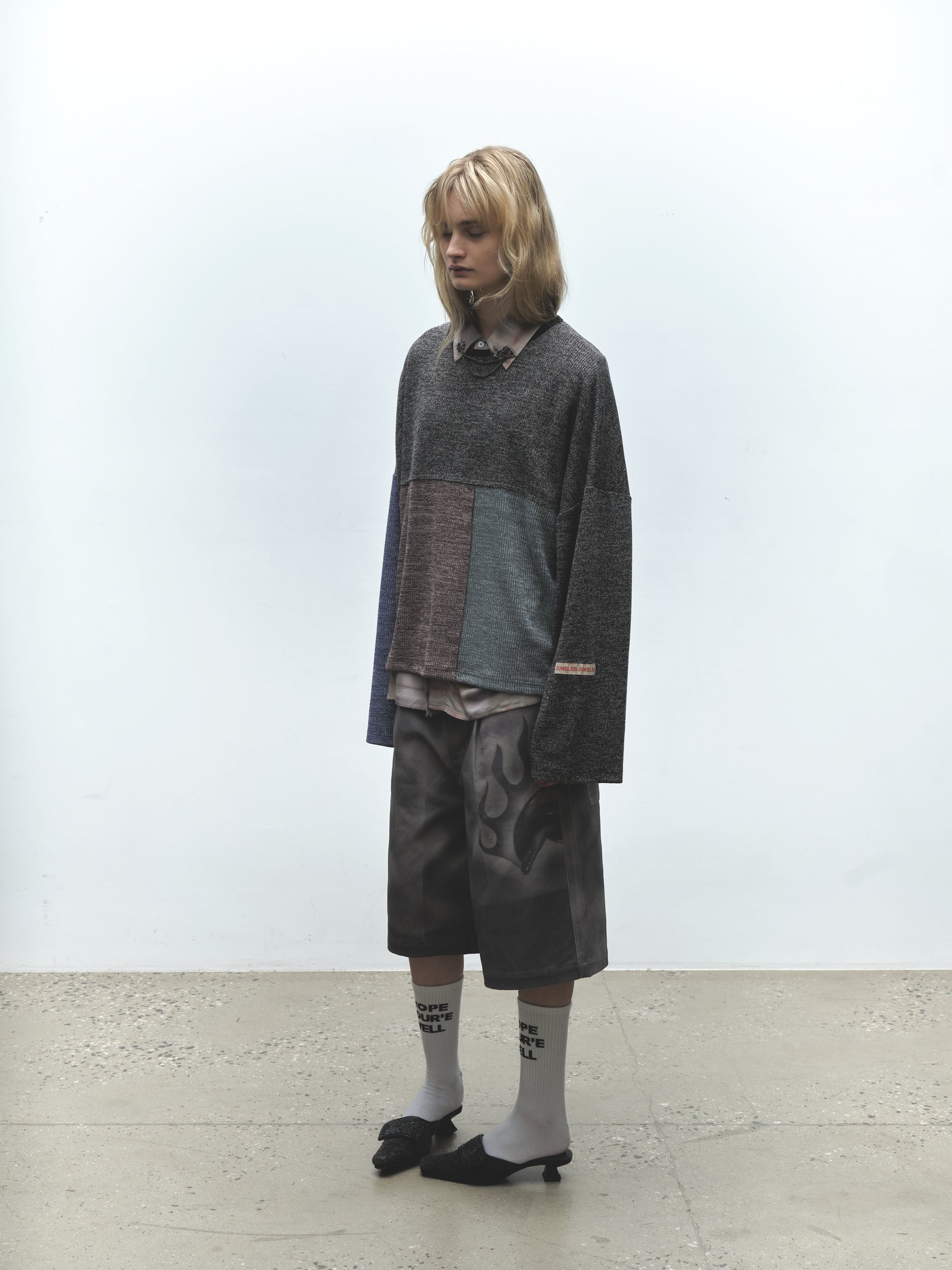 Paneled Speckle Knit | Multi