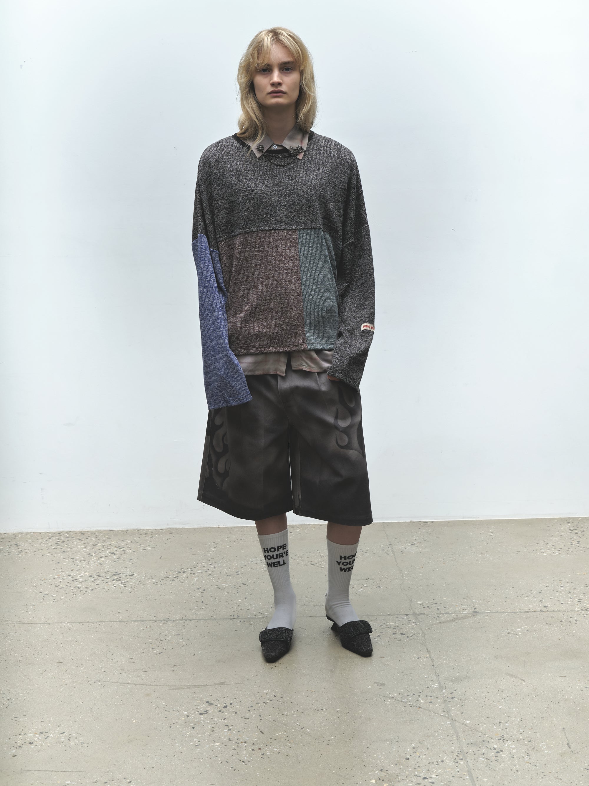 Paneled Speckle Knit | Multi