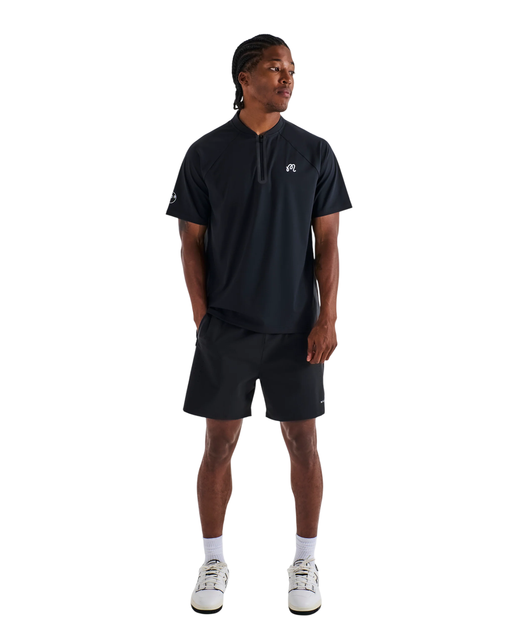 Performance Zip Blade Collar Polo | Black