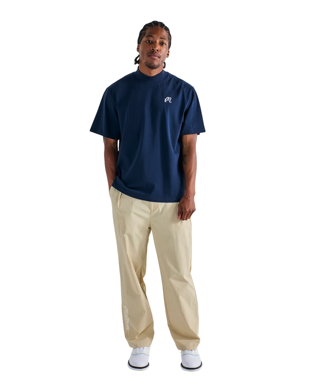 Mare Mockneck Tee | Navy