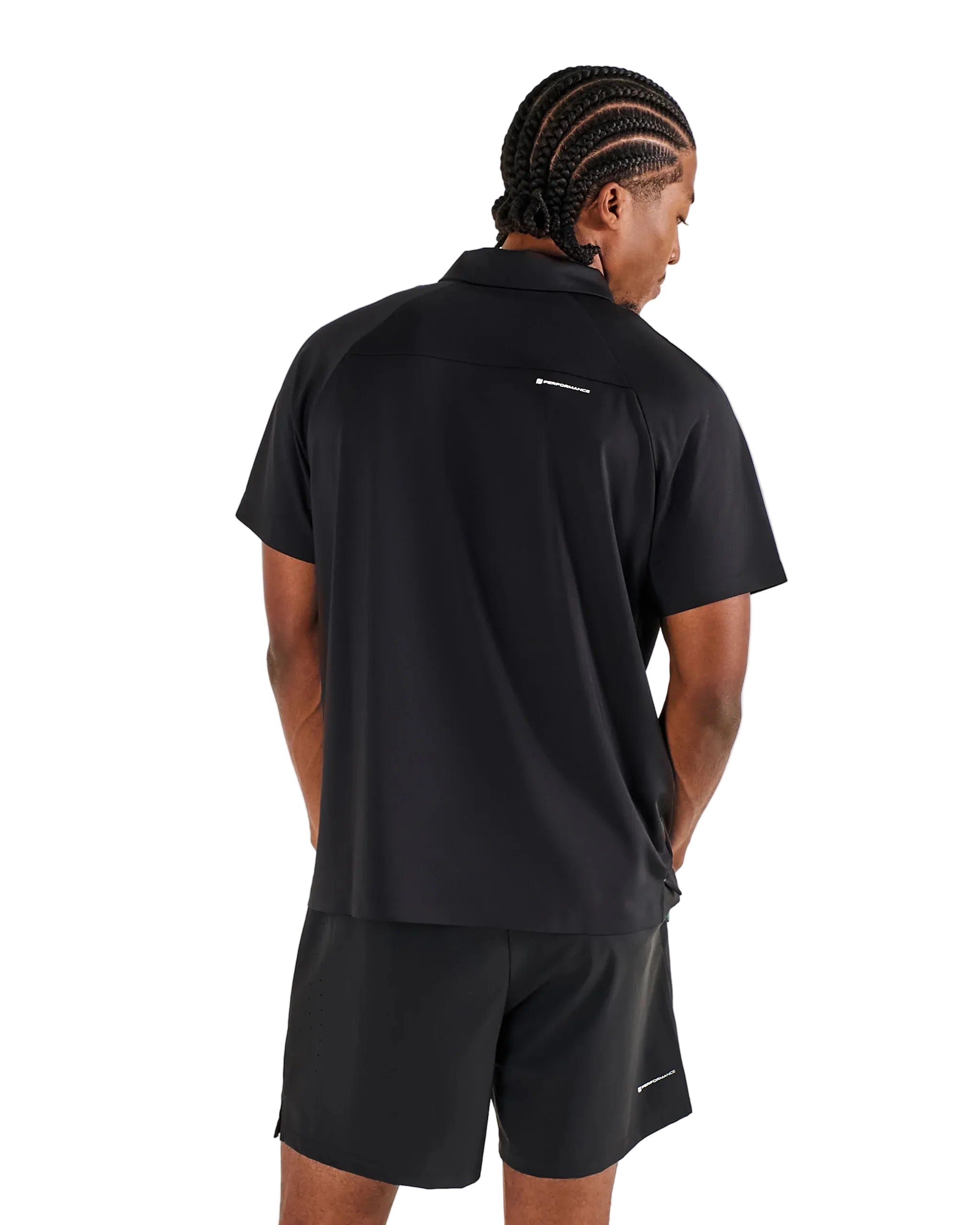 Performance Zip Raglan Polo | Black