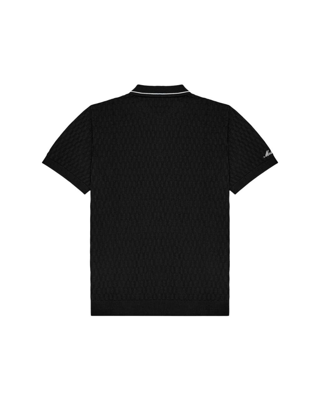 Crest Knit Polo | Black