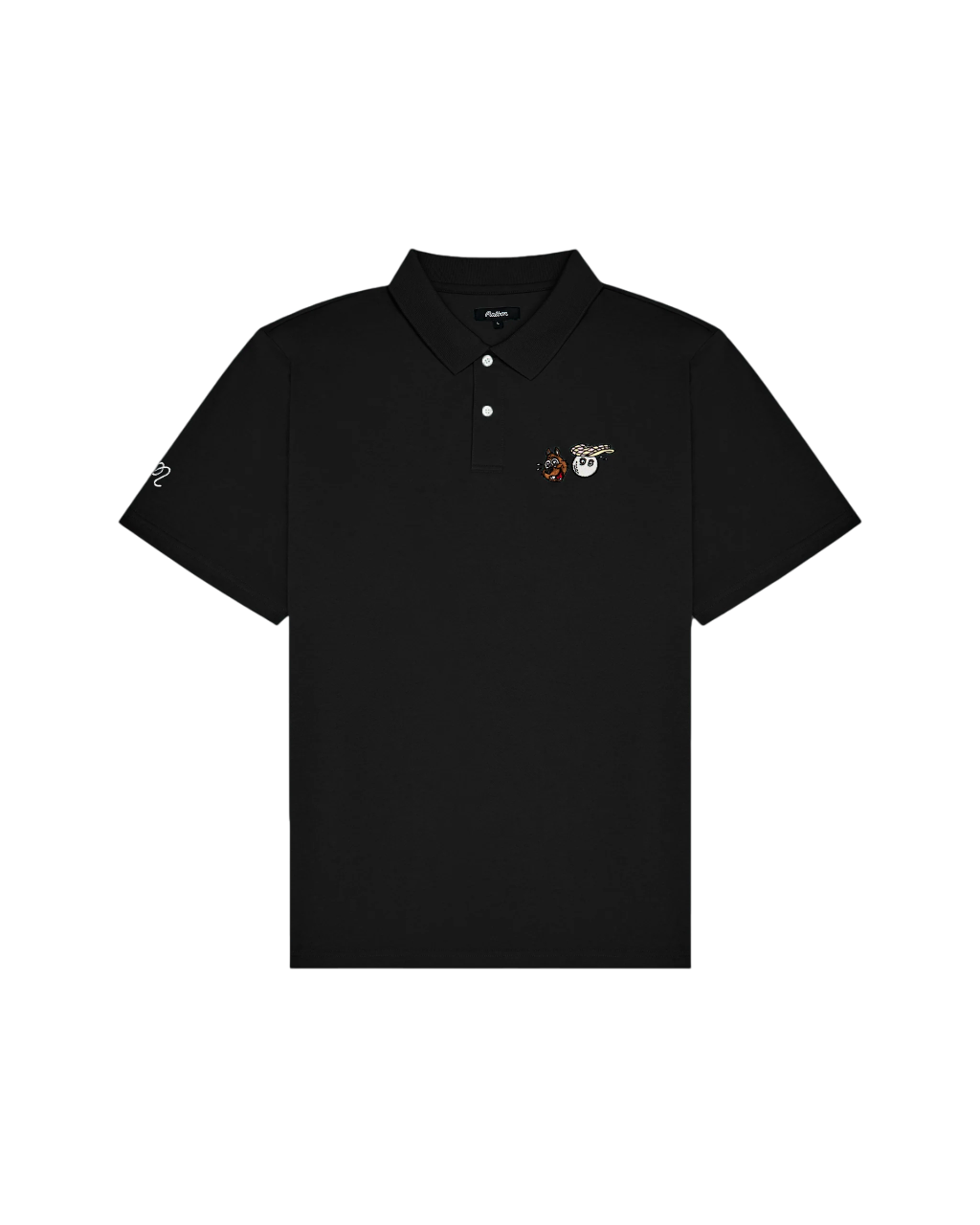 Two Man Scramble Pique Polo | Black
