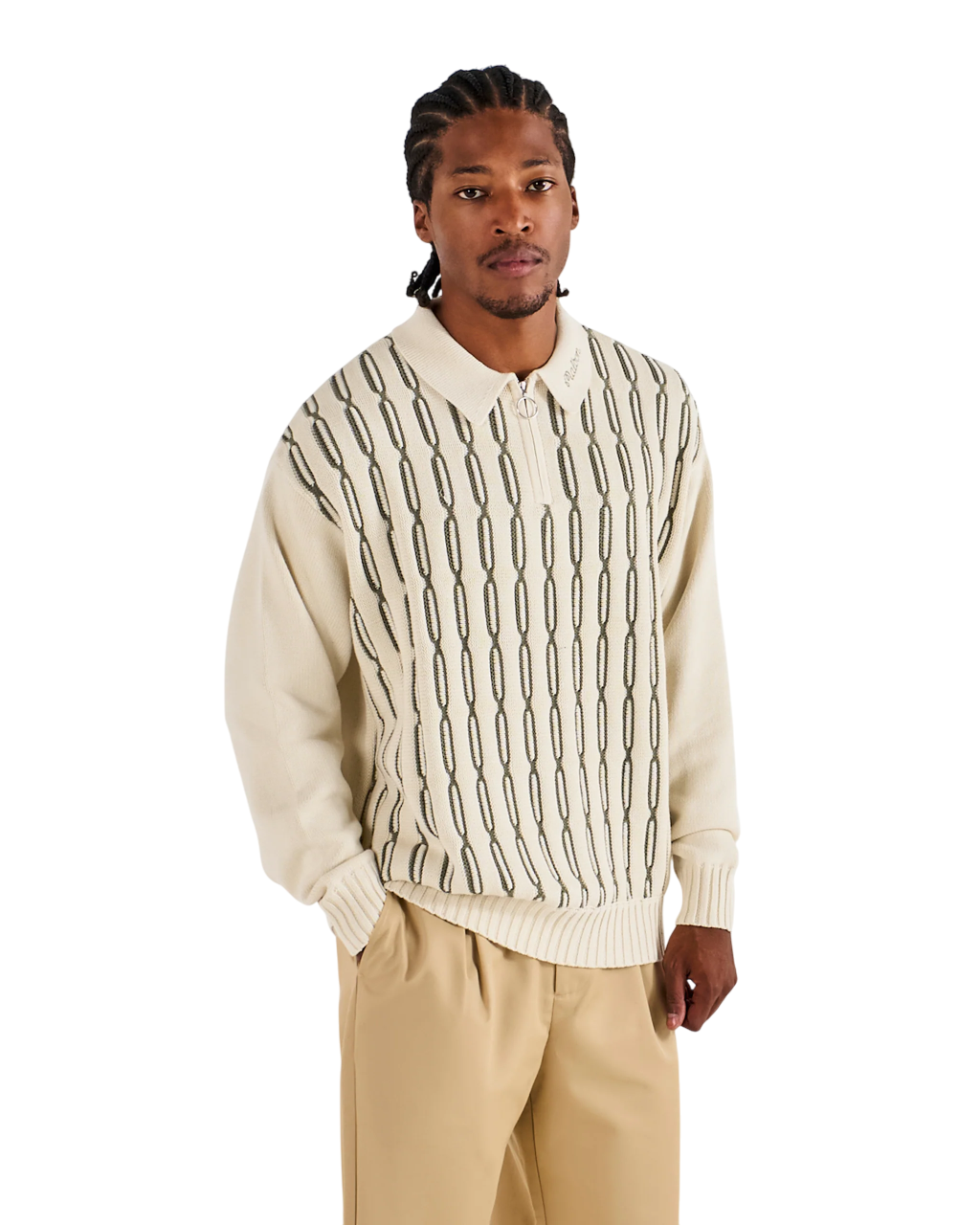 Links Polo Sweater | Beige