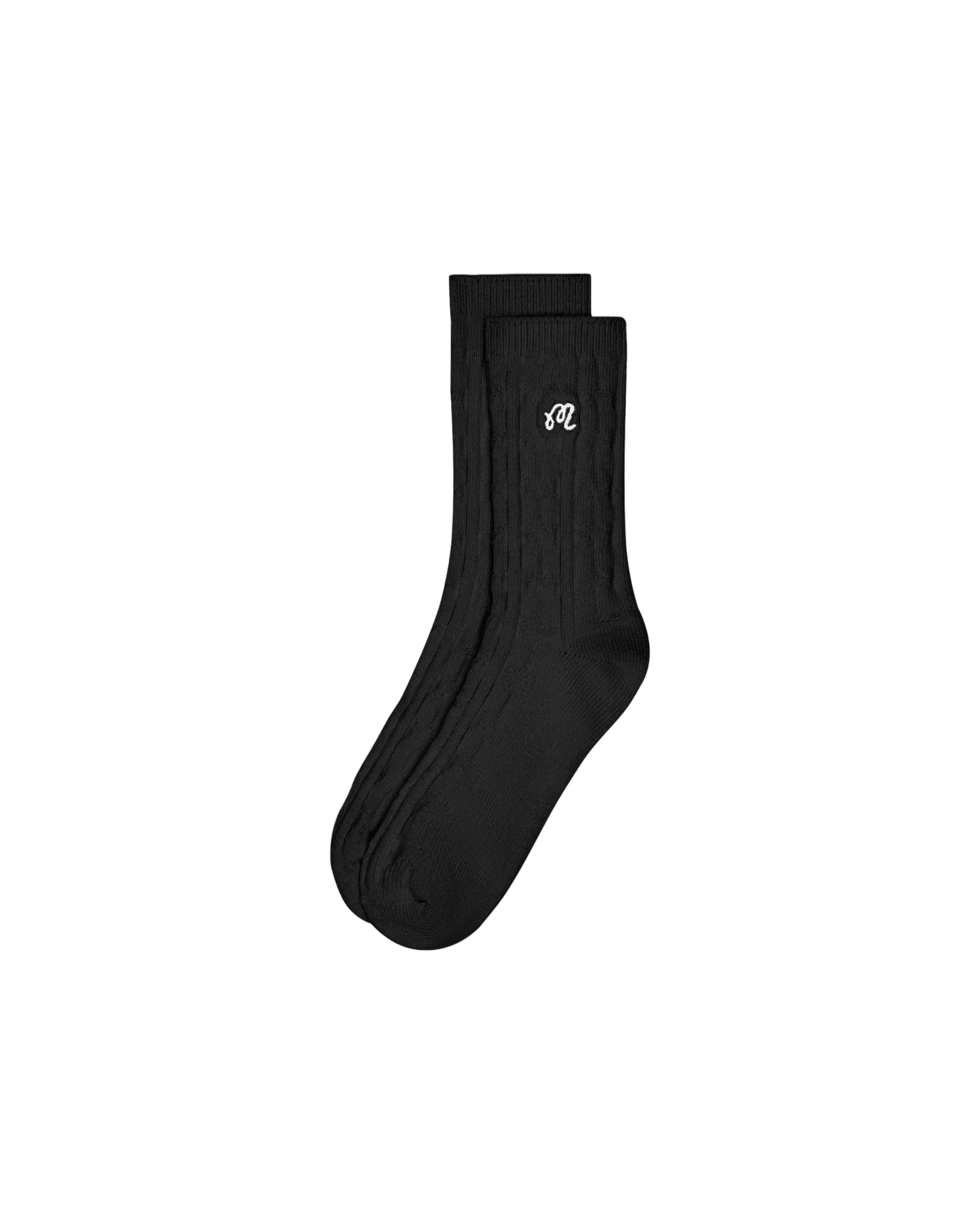 Cable Knit Sock | Black