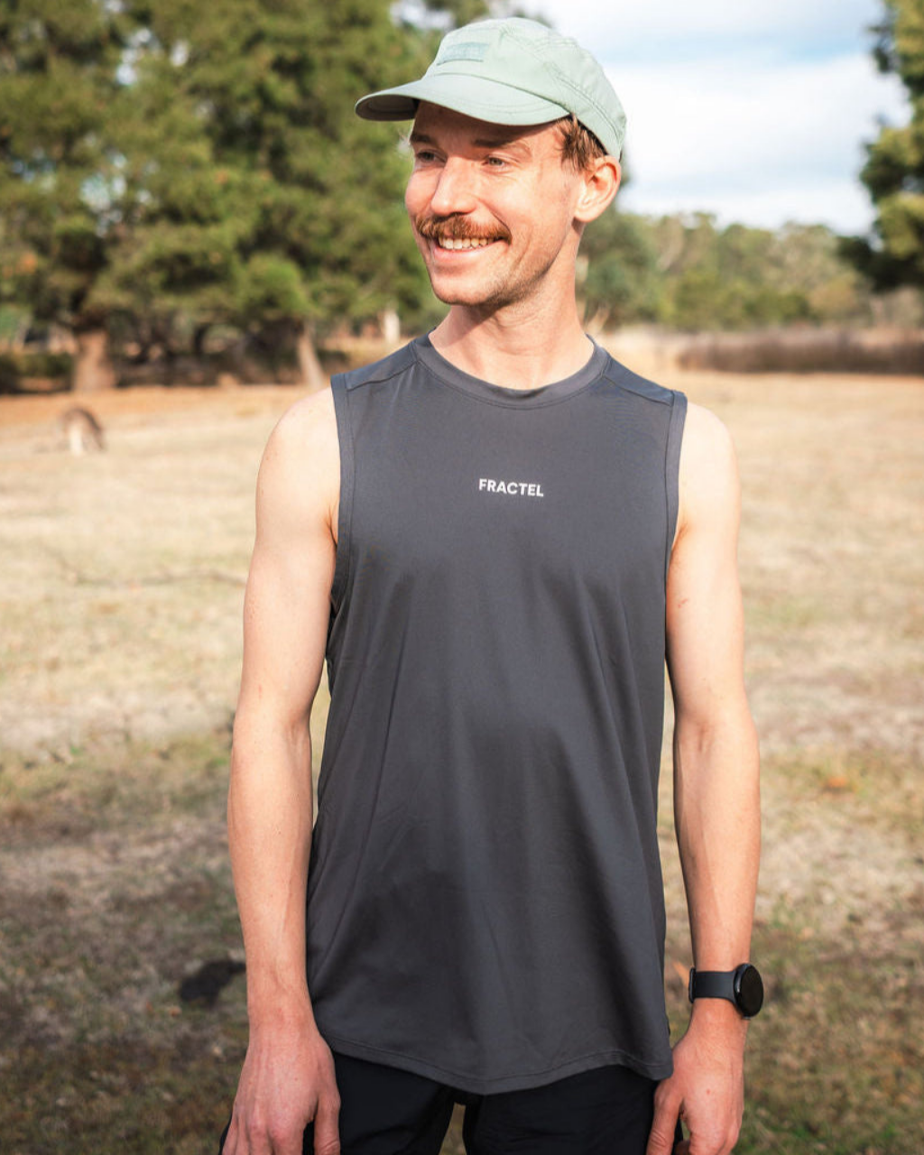Men's S-SLATE GREY Performance Singlet