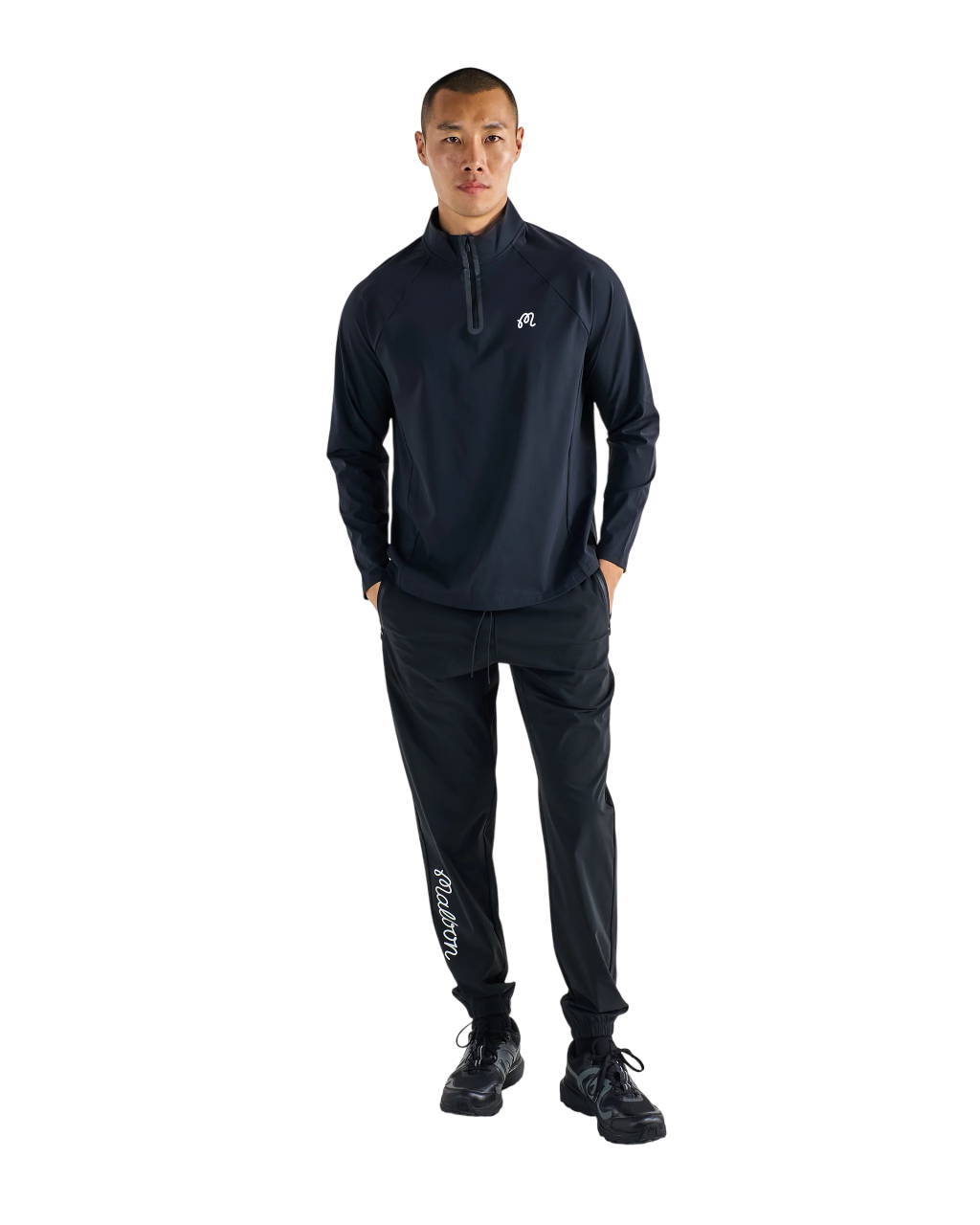 Performance Raglan Quarter Zip | Black