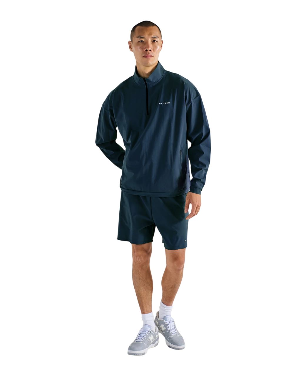 Performance Quarter Zip Shell Pullover | Navy