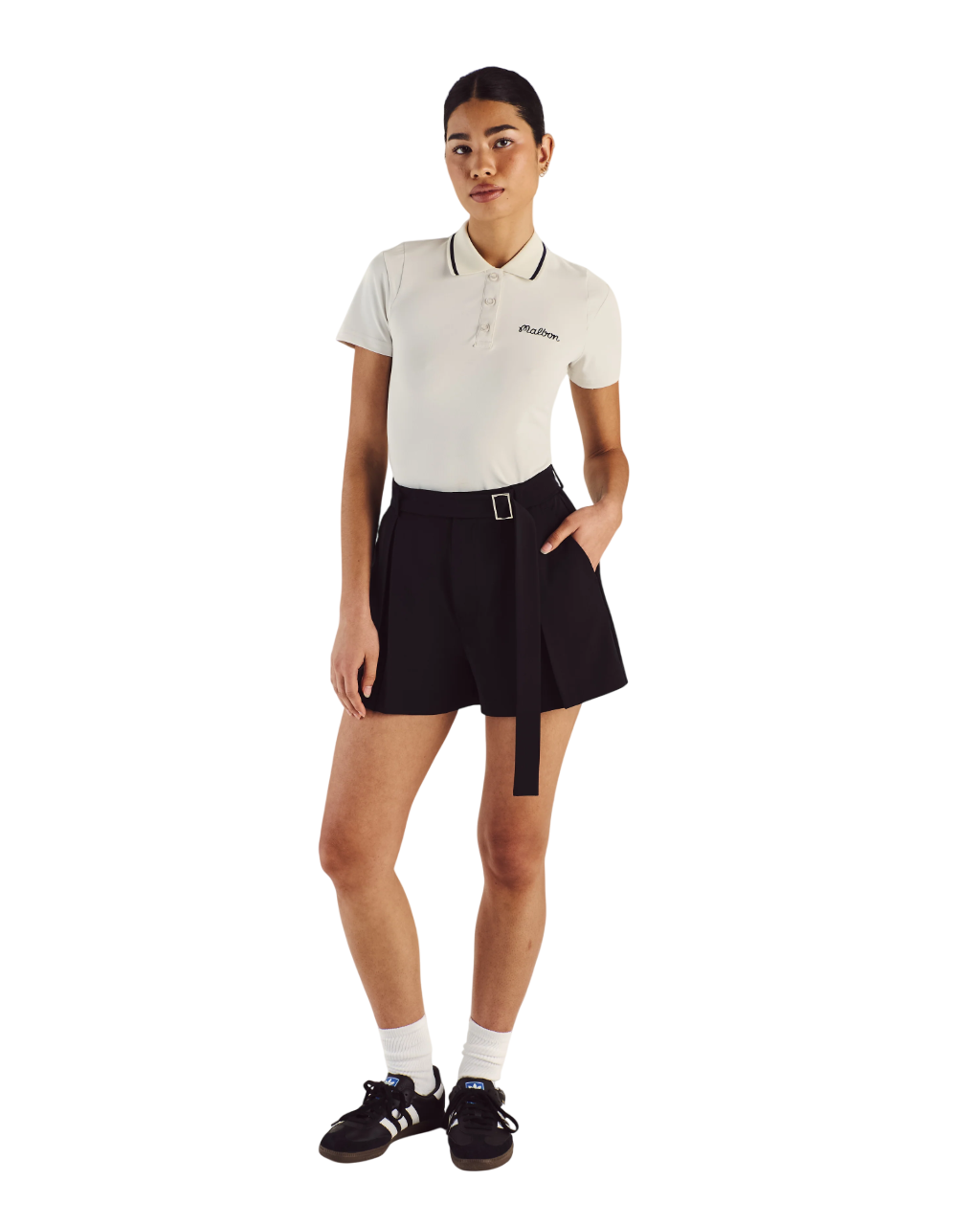 Amara Pleated Shorts | Black