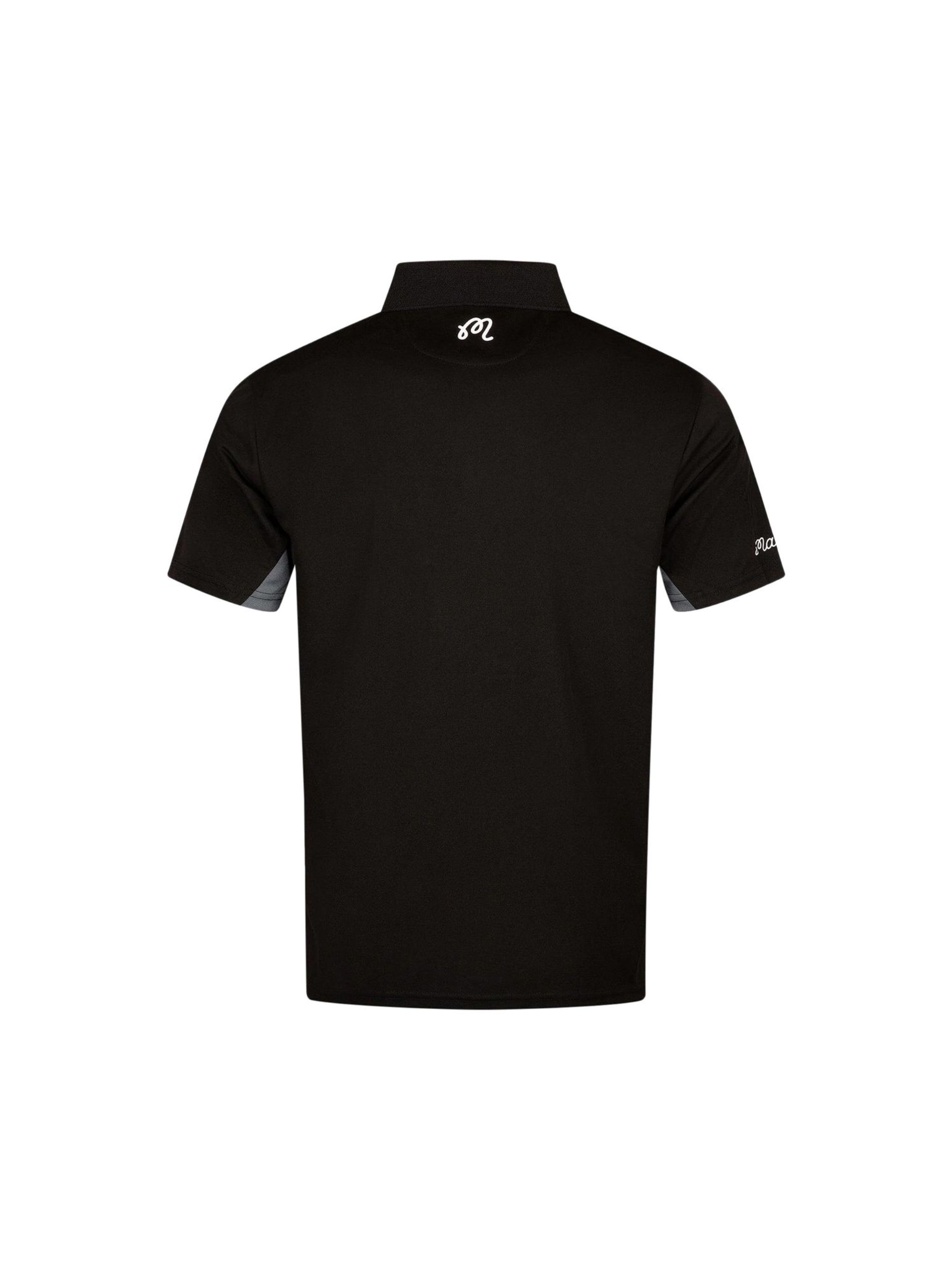 Evergreen Paneled Performance Pique | Black/Charcoal