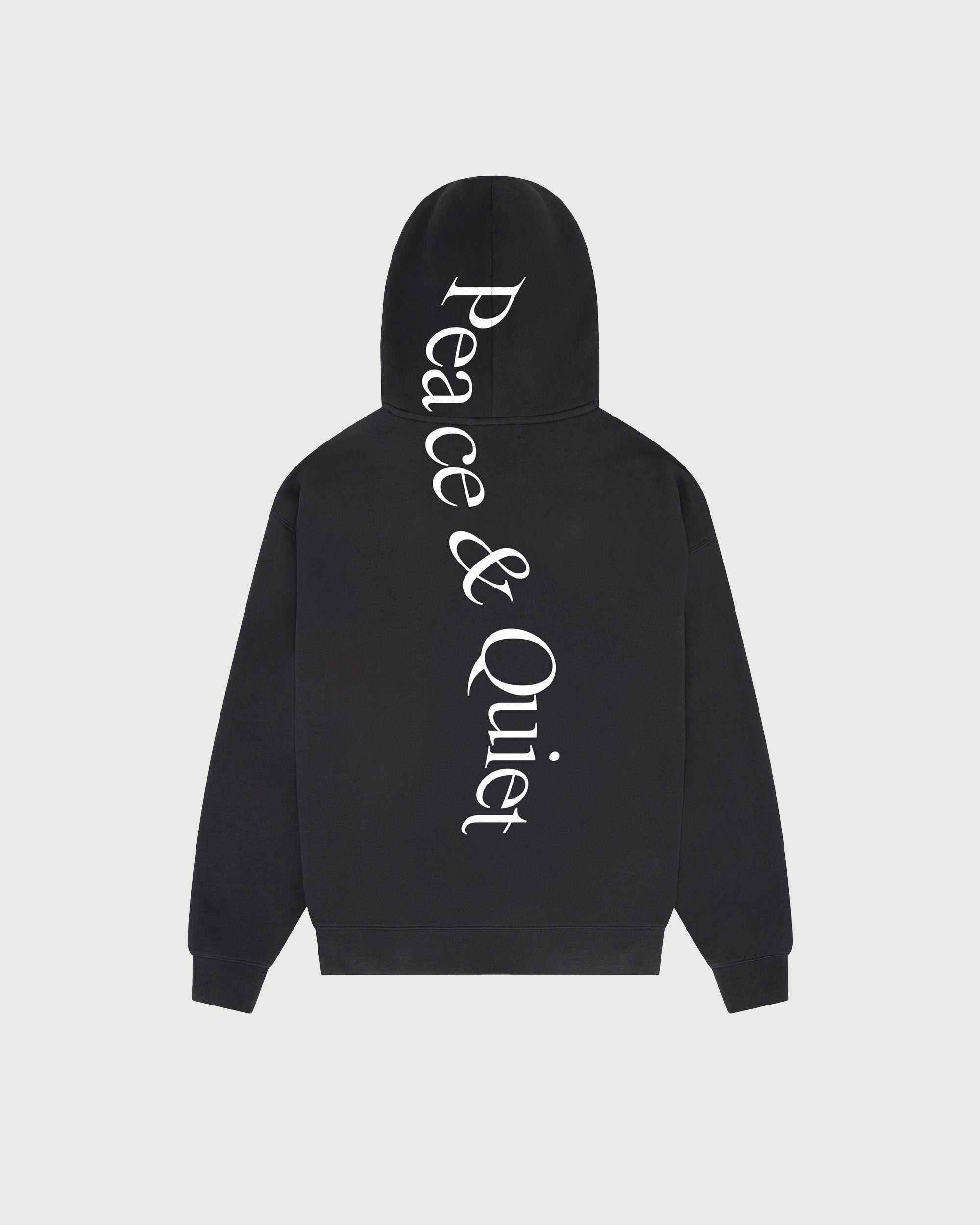Wordmark Zip Up Hoodie | Black