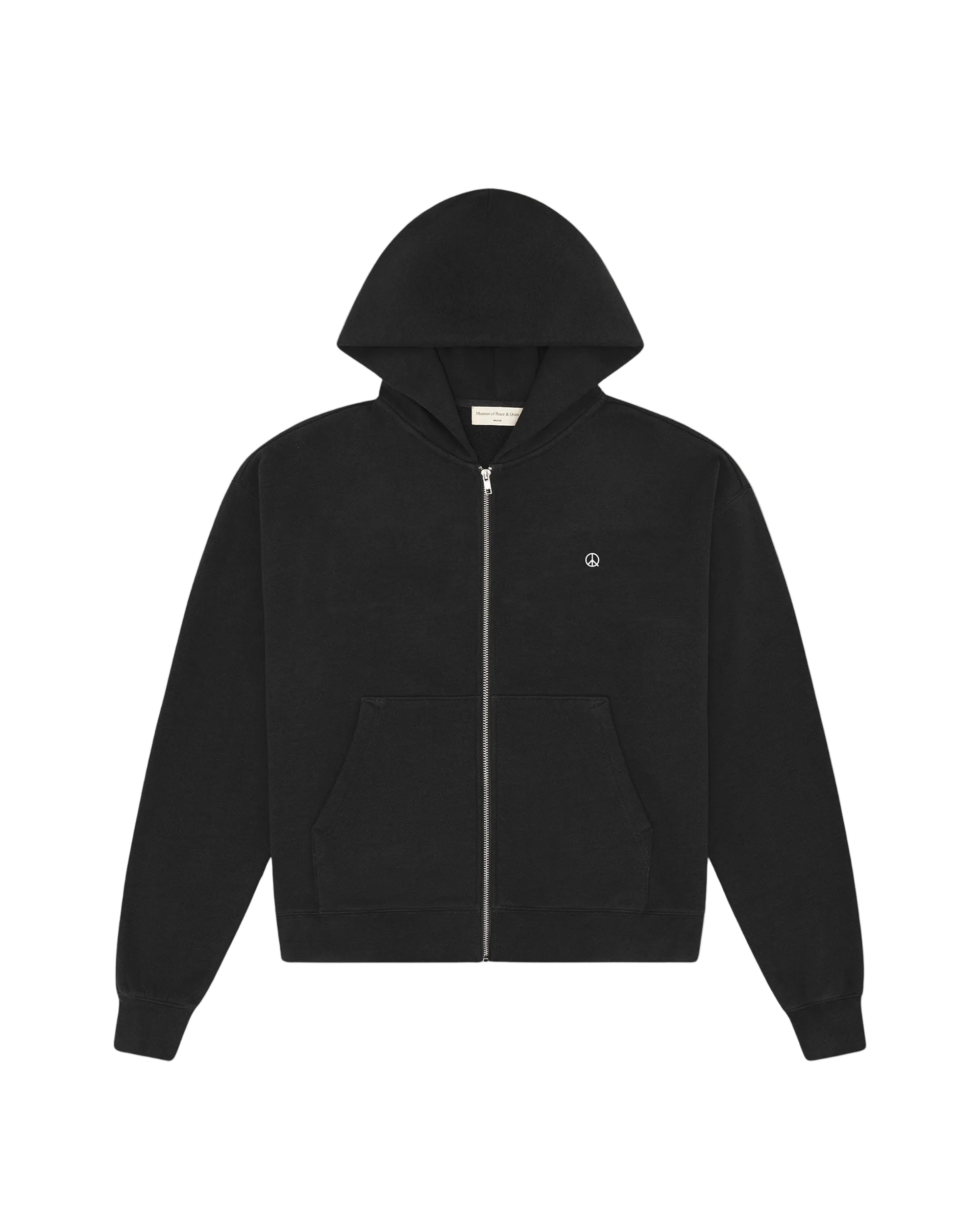 Wordmark Zip Up Hoodie | Black