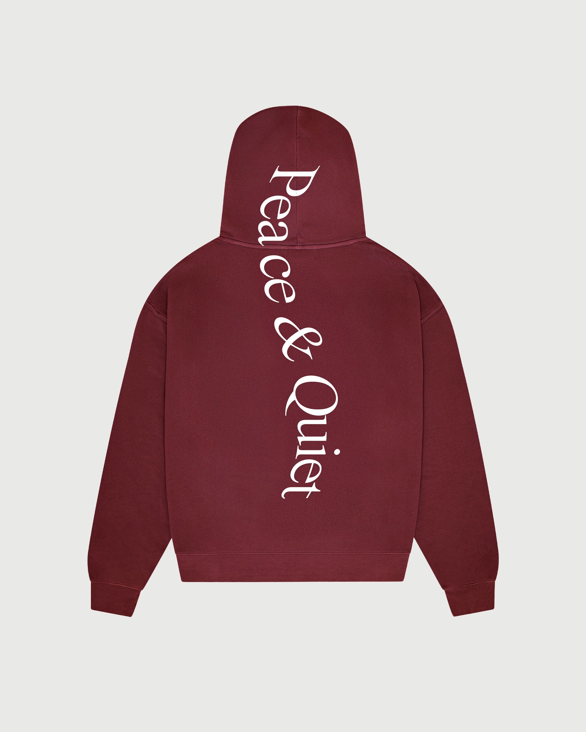 Wordmark Zip Up Hoodie | Burgandy
