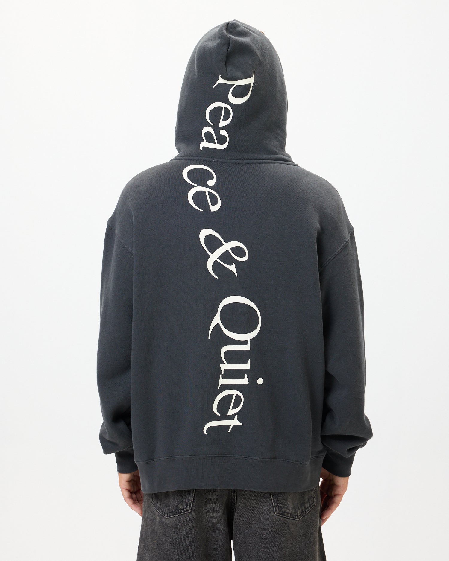 Wordmark Zip Up Hoodie | Black