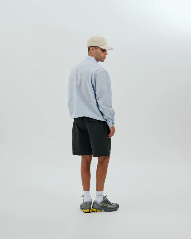 Plaid Tactical Overshirt | White/Blue