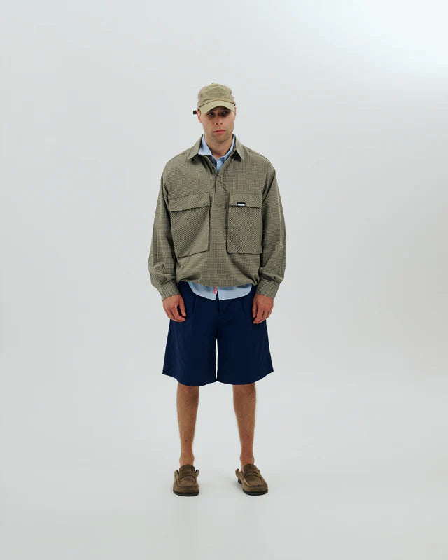 Plaid Tactical Overshirt | Green/White