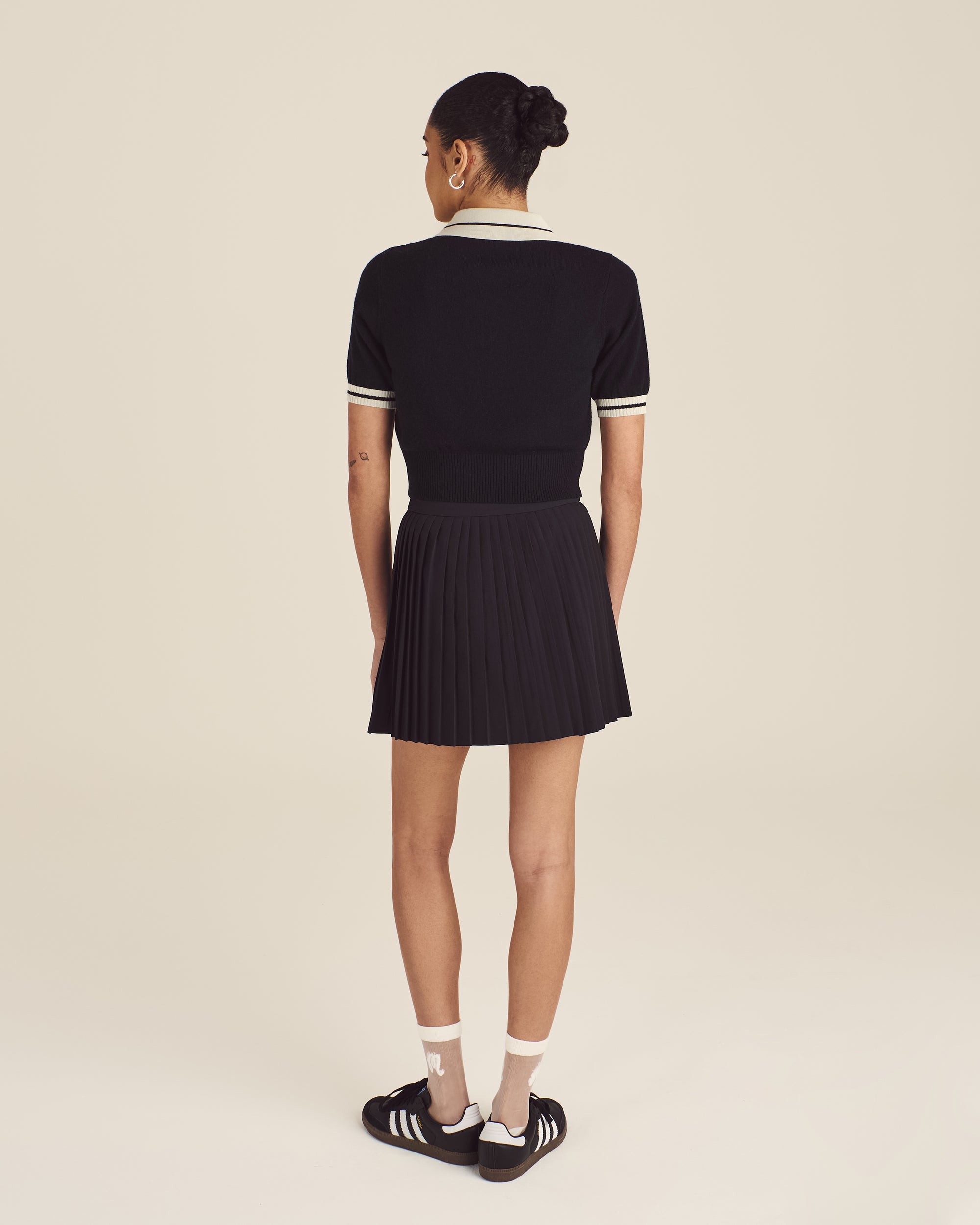 Mikayla Knit Polo | Black