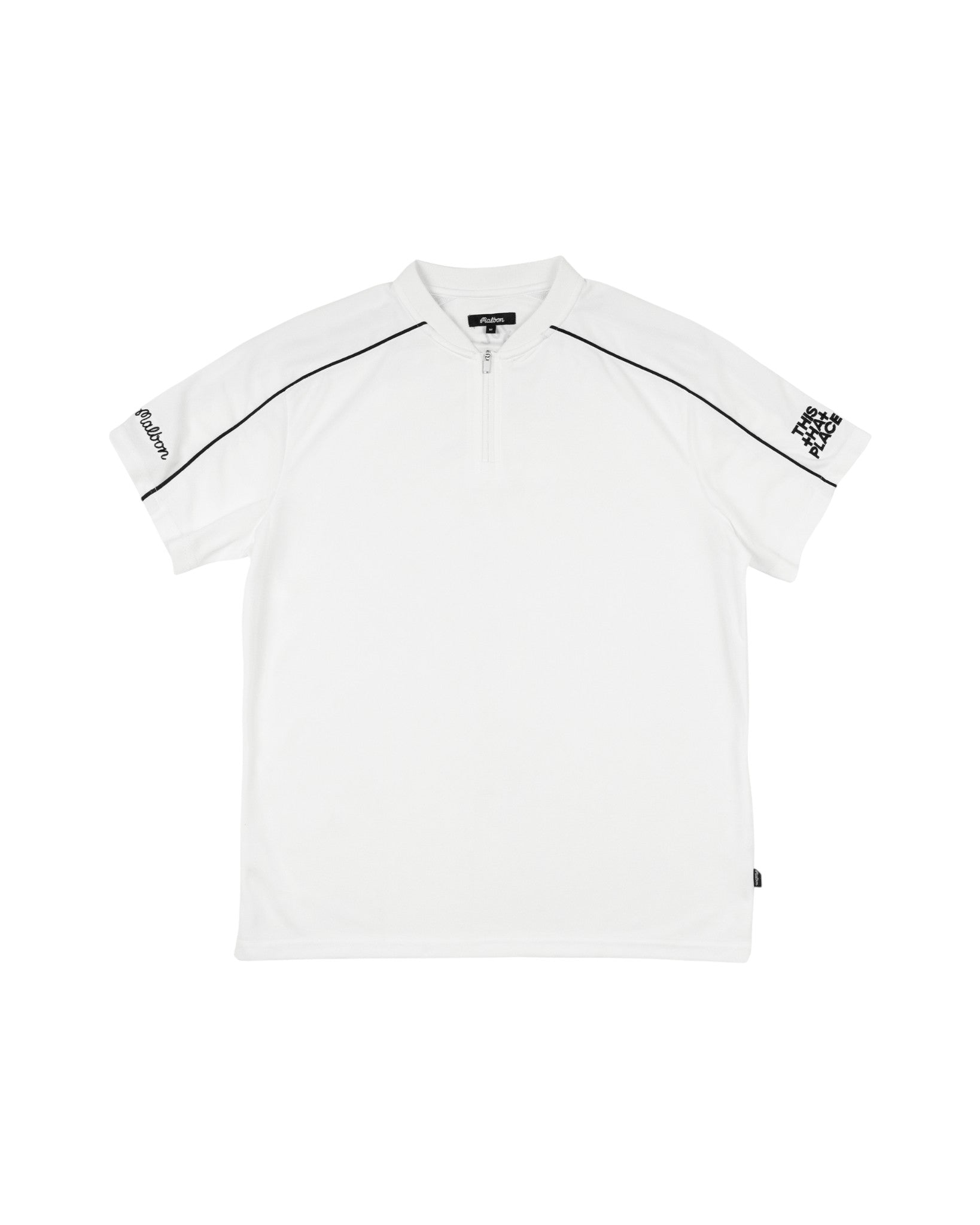 Malbon x TTP Performance Zip Blade Collar Polo | White