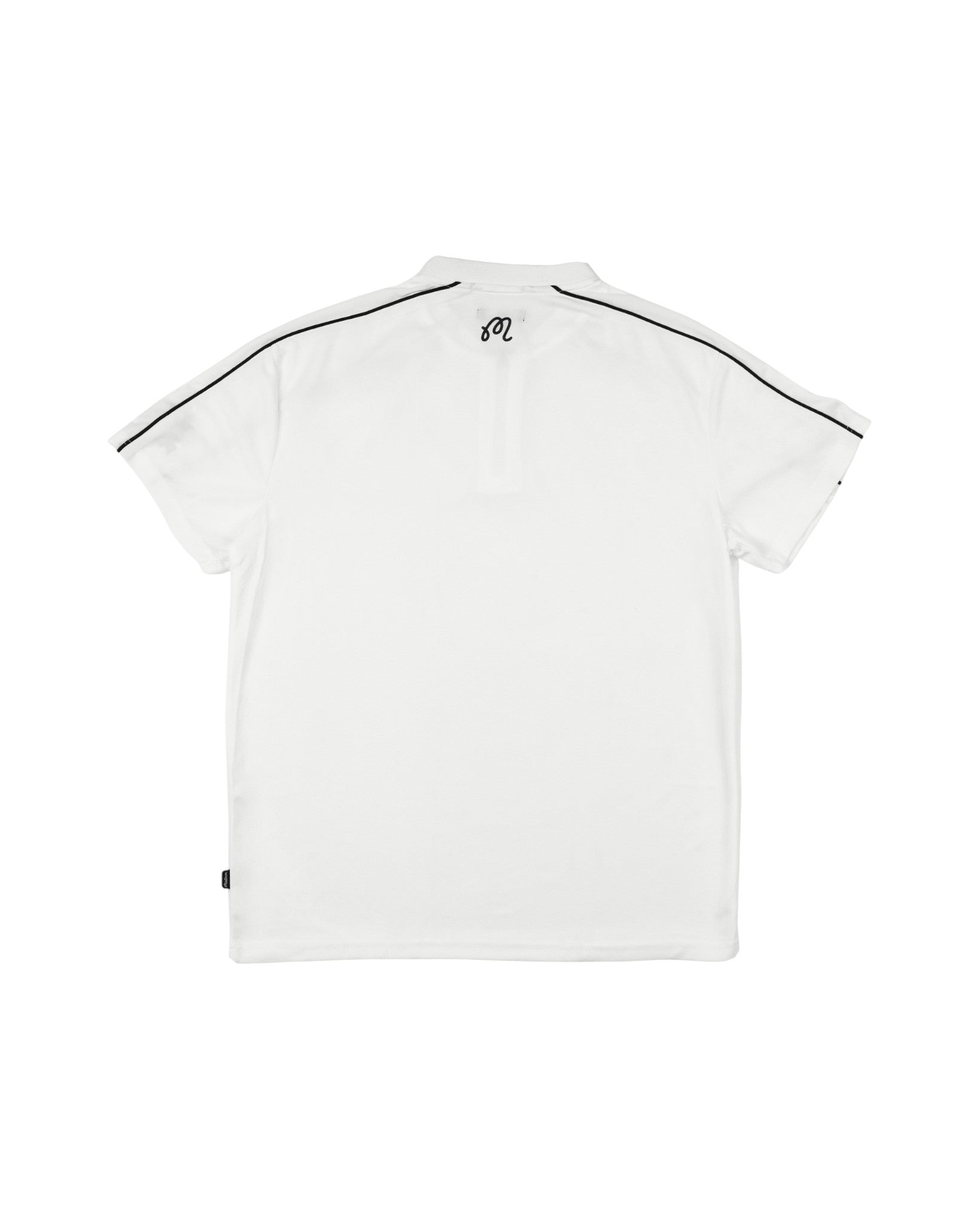Malbon x TTP Performance Zip Blade Collar Polo | White