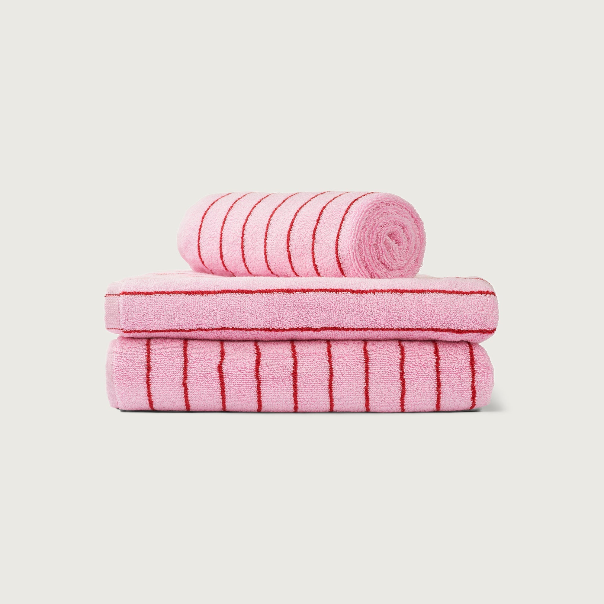 Naram Towels, baby pink & ski patrol