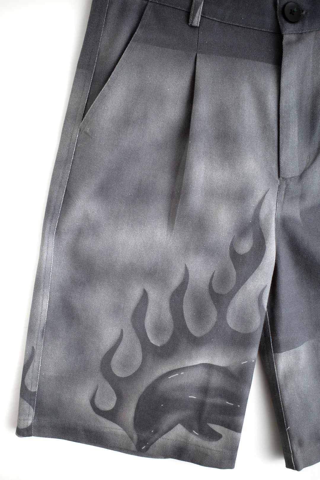 Flaming Dolphin Jorts | Grey Denim