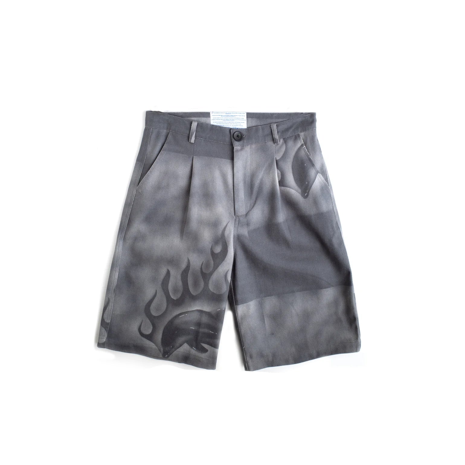 Flaming Dolphin Jorts | Grey Denim