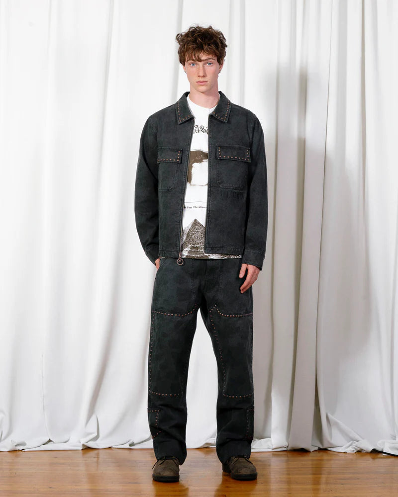 Cowhide Work Jacket | Black