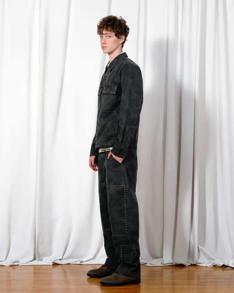 Cowhide Work Jacket | Black