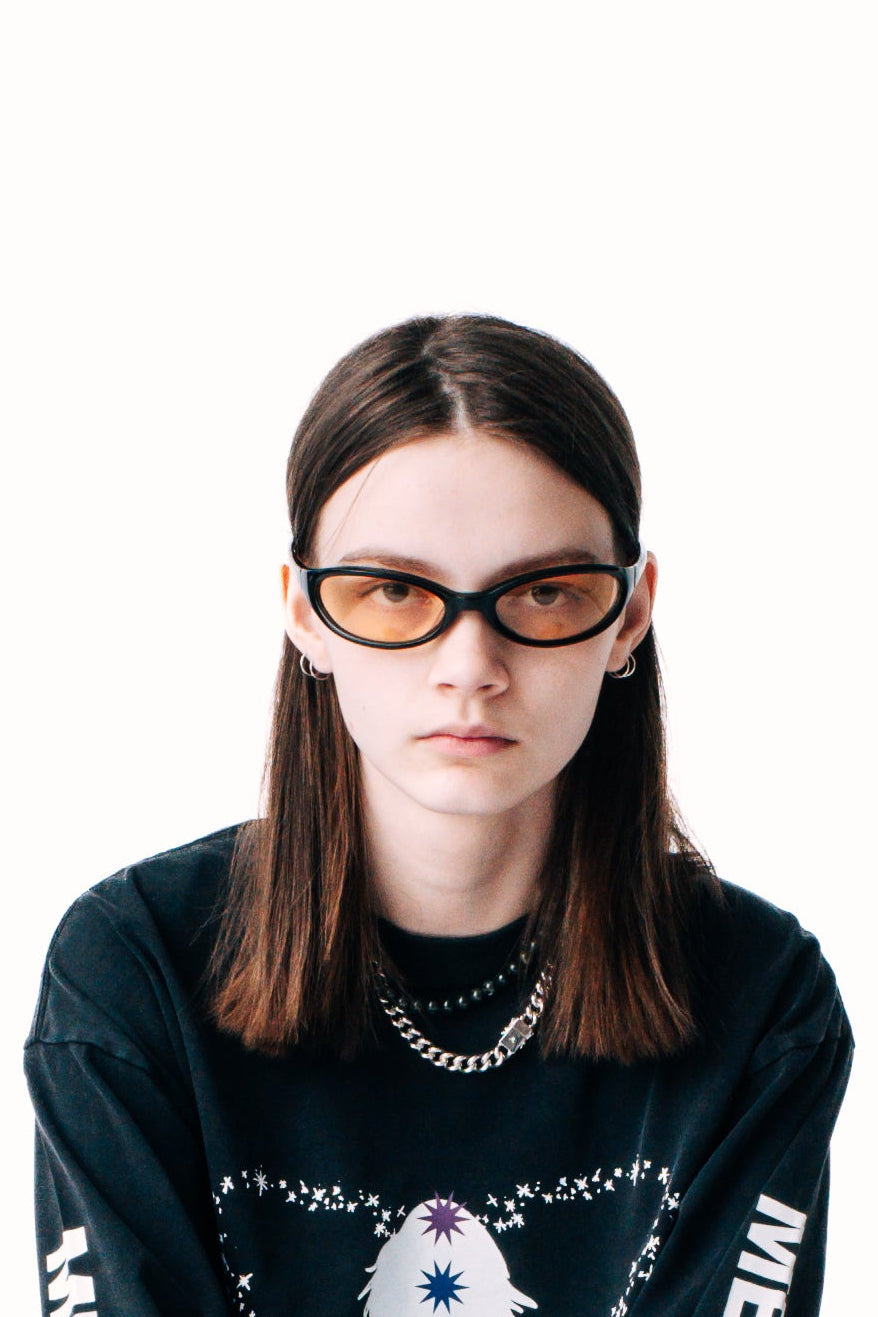 Face Slap Sunglasses | Black/Yellow