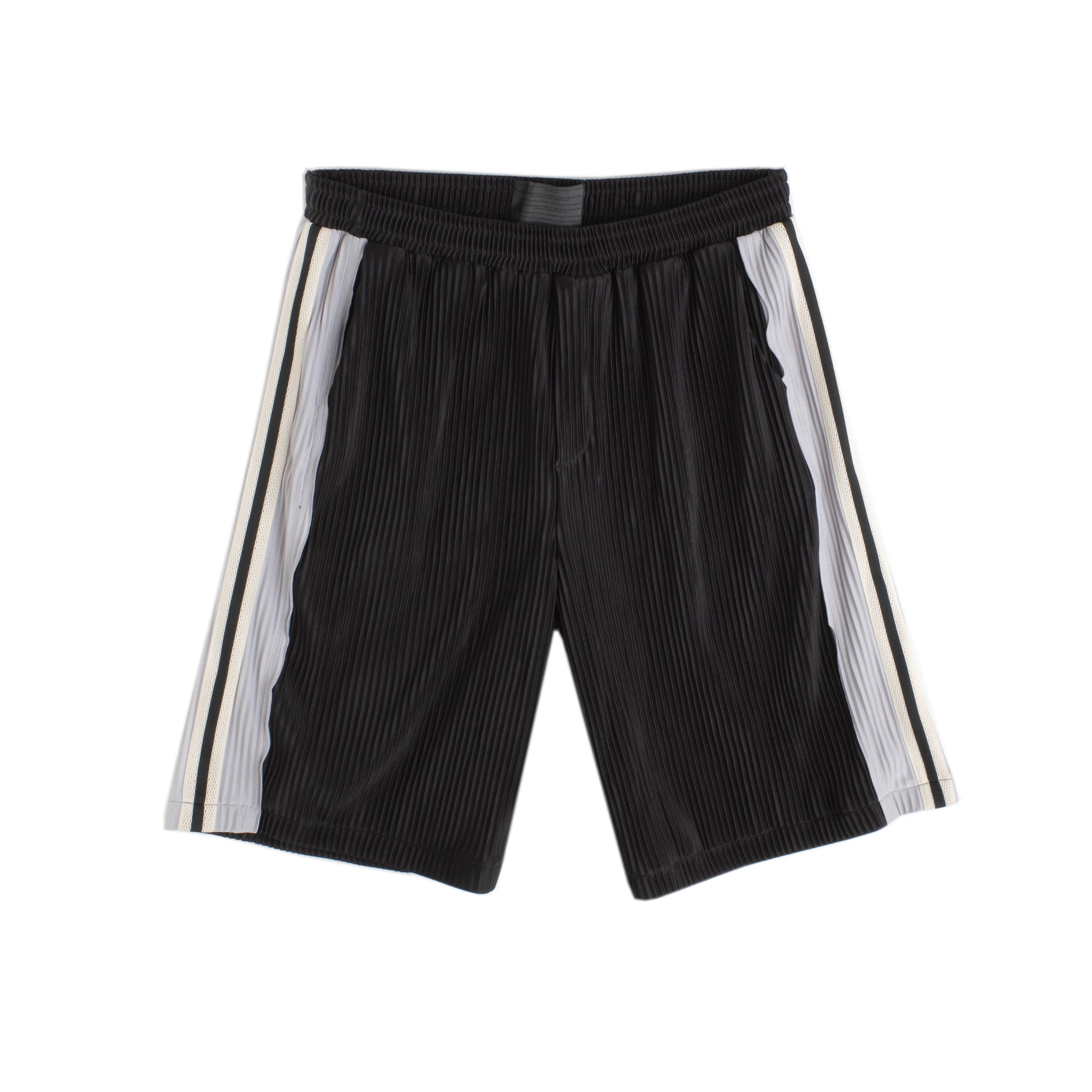 Panel Pleat Shorts | Black/Blue