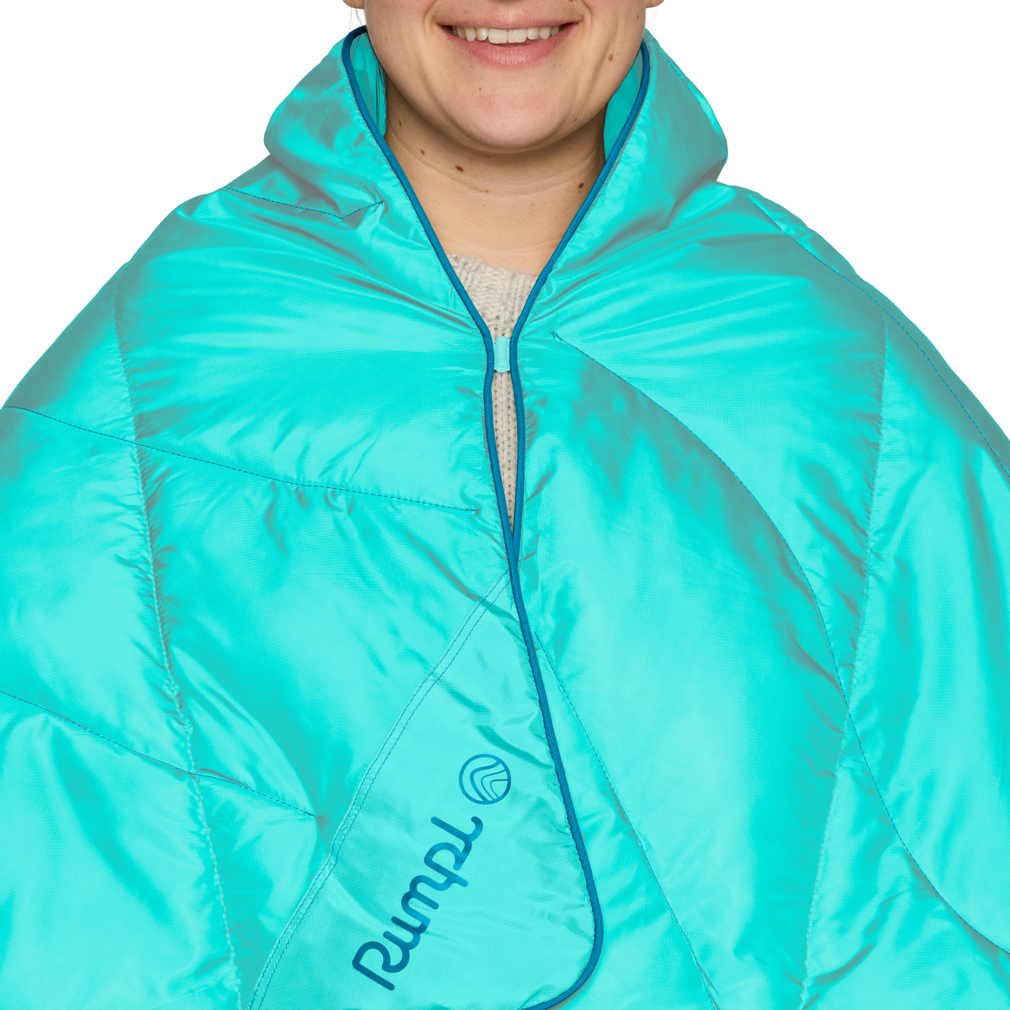 Travel Puffy Blanket - Seafoam