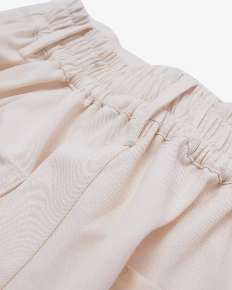 Calculus Baggy Pleated Shorts | Cream