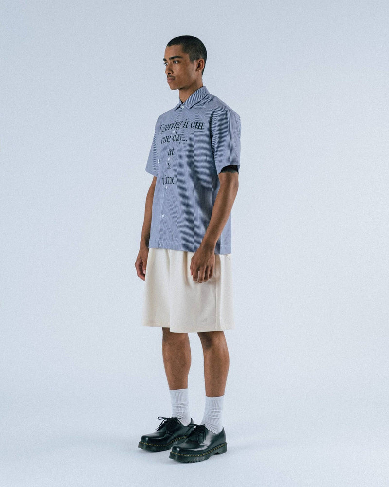 Calculus Baggy Pleated Shorts | Cream