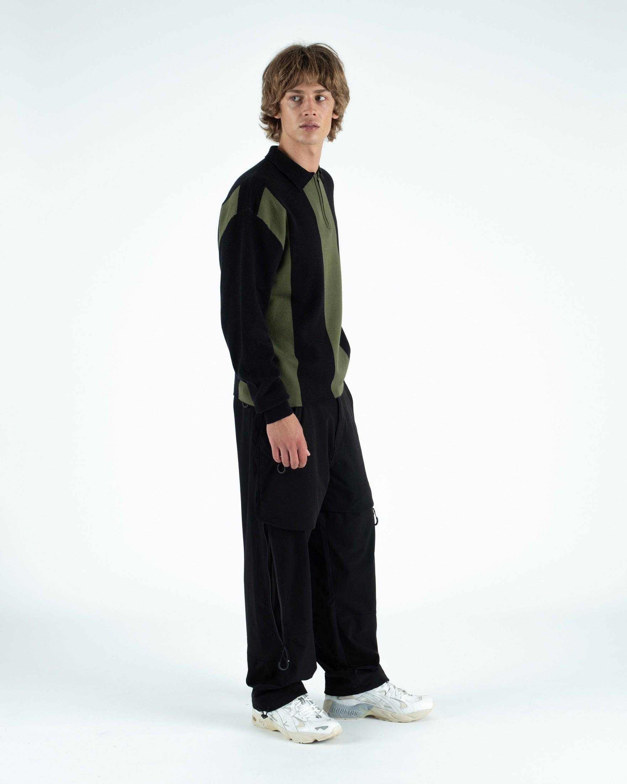 Gibson Knitted L/S Sweater Polo - Students Golf