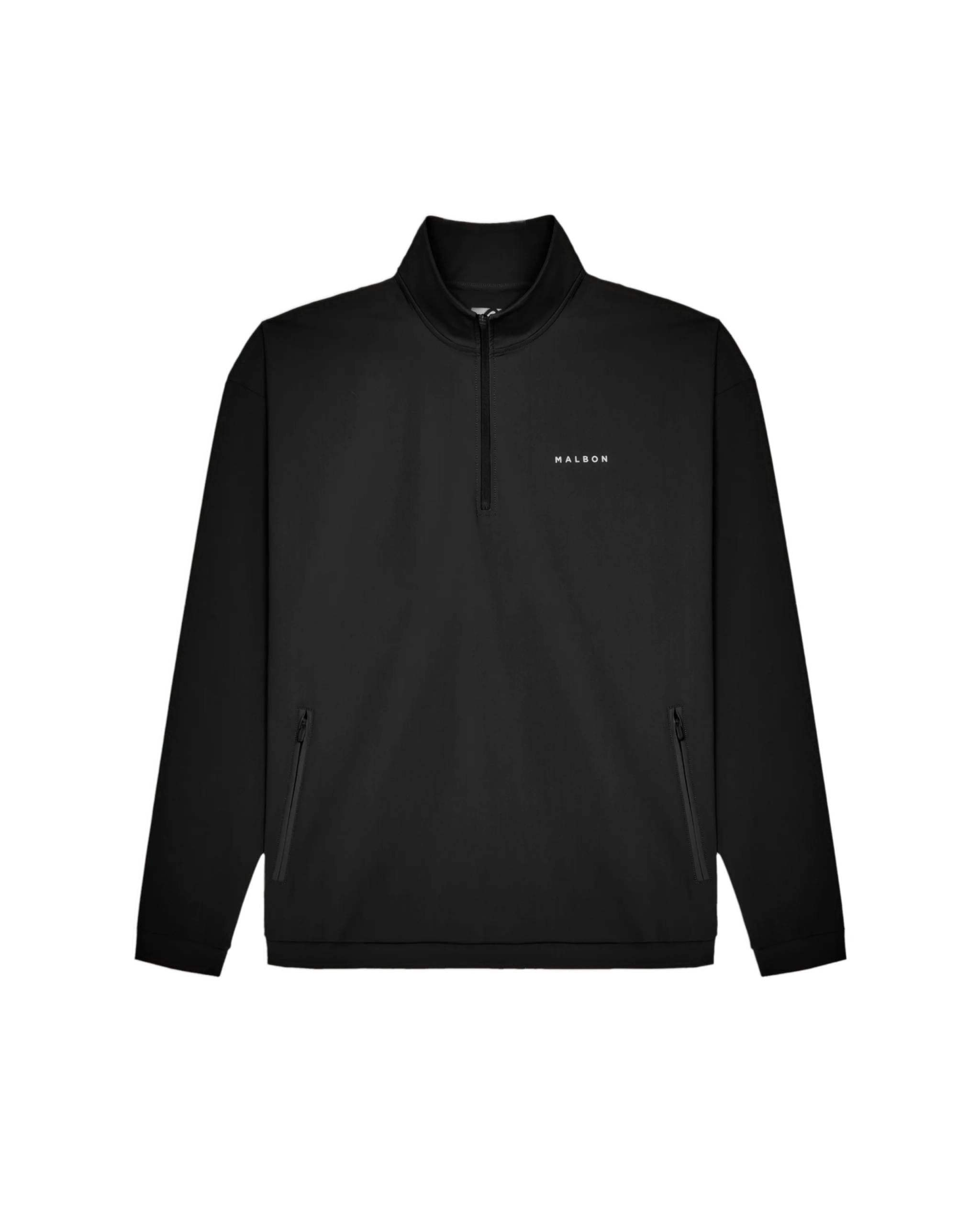 Performance Quarter Zip Shell Pullover | Black