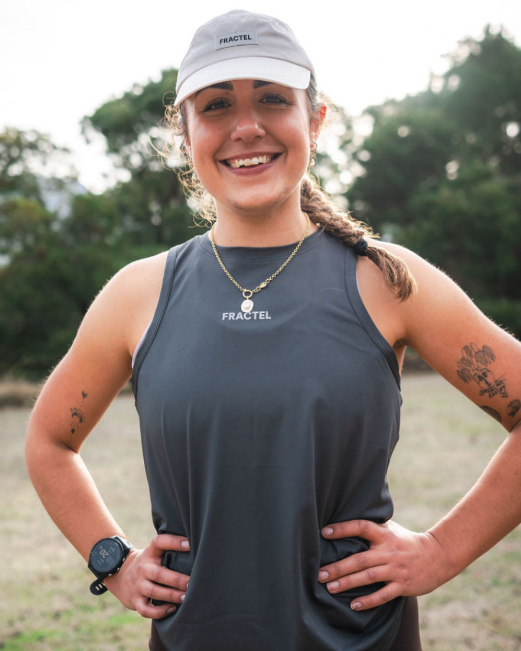 Women's S-SLATE GREY Performance Singlet