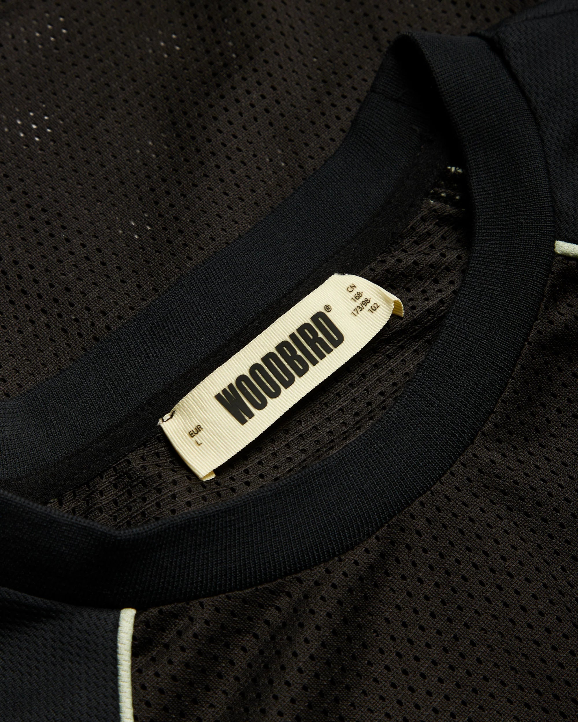 Beam Mesh Cut Tee | Black